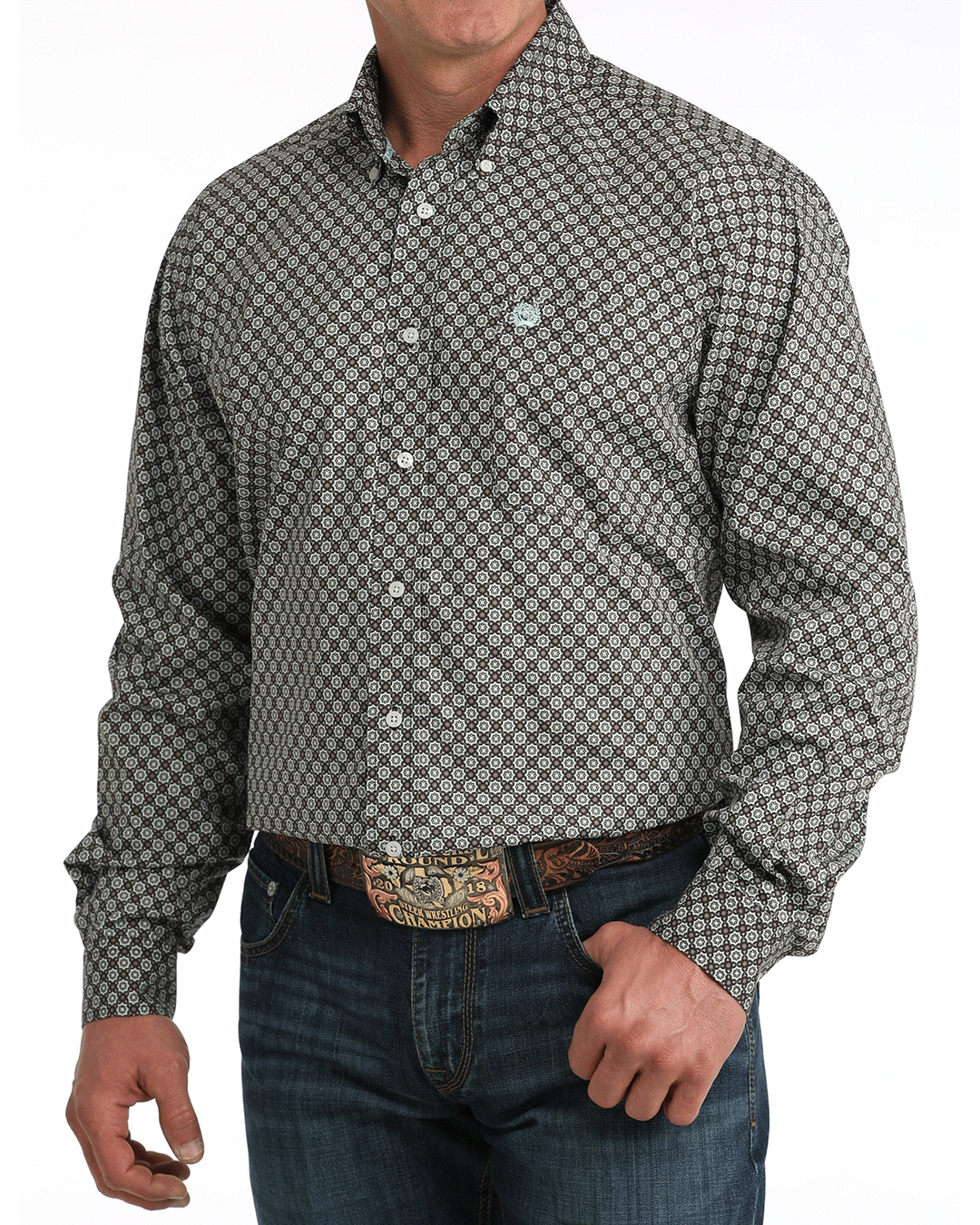 Men's Classic Fit Button-Down Western Shirt
