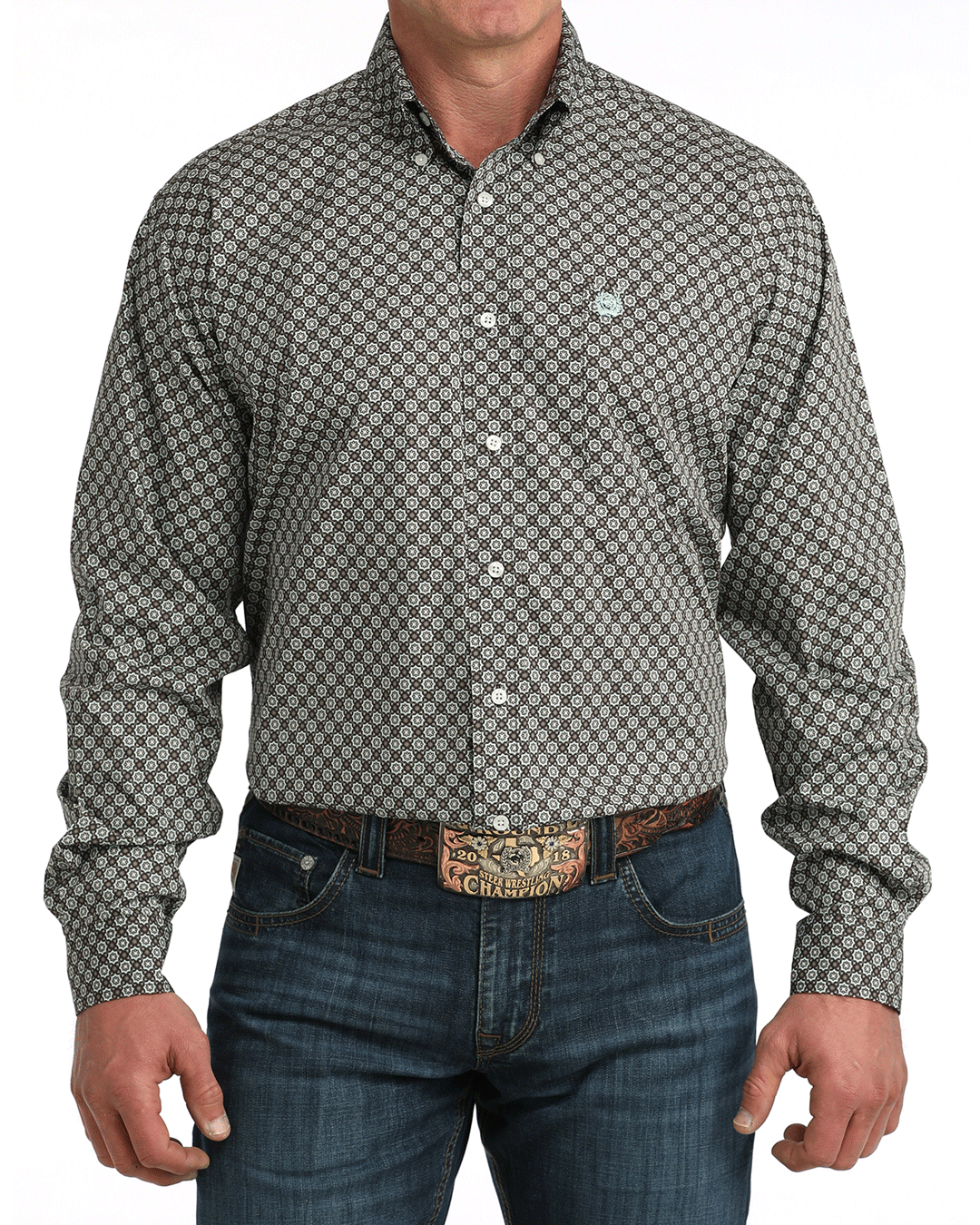 Men's Classic Fit Button-Down Western Shirt