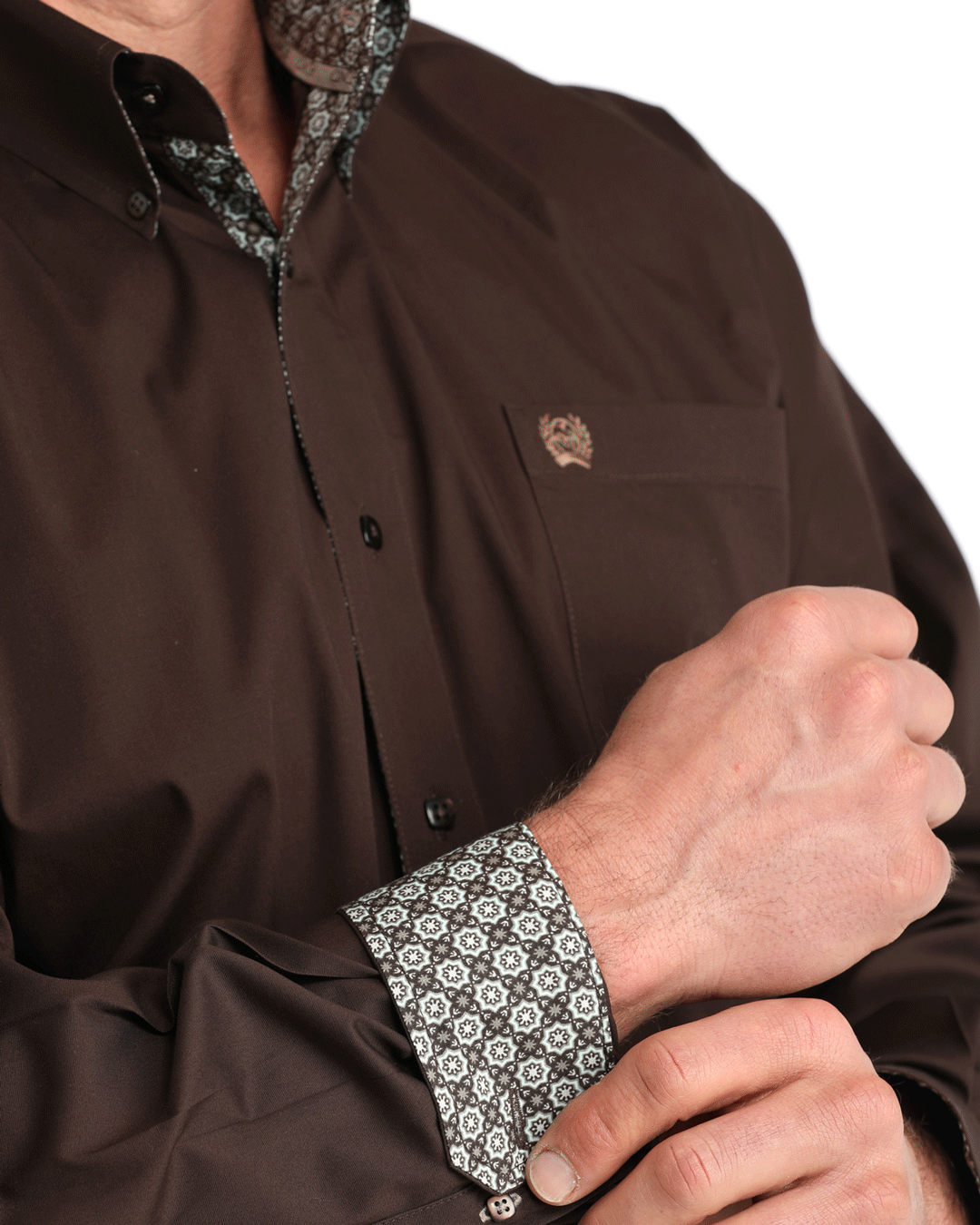 Men's Stretch Classic Fit Button-Down Western Shirt