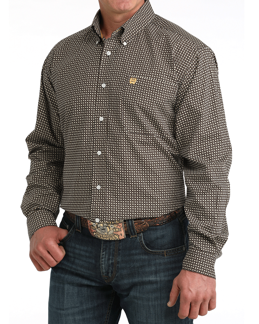 Men's Classic Fit Button-Down Western Shirt