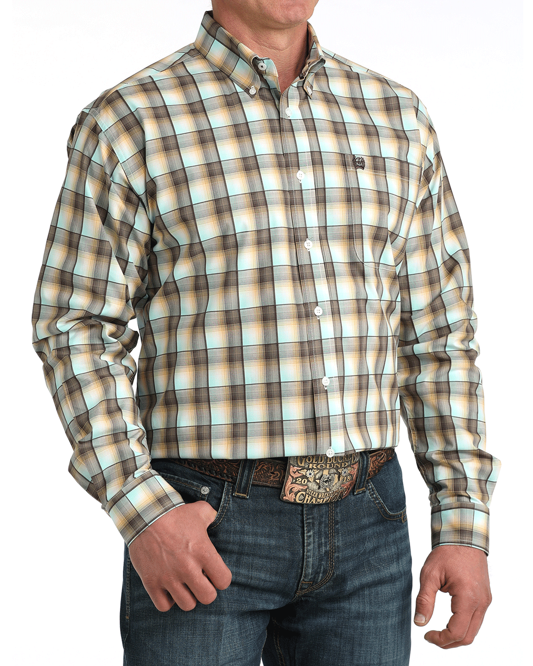 Men's Classic Fit Button-Down Western Shirt