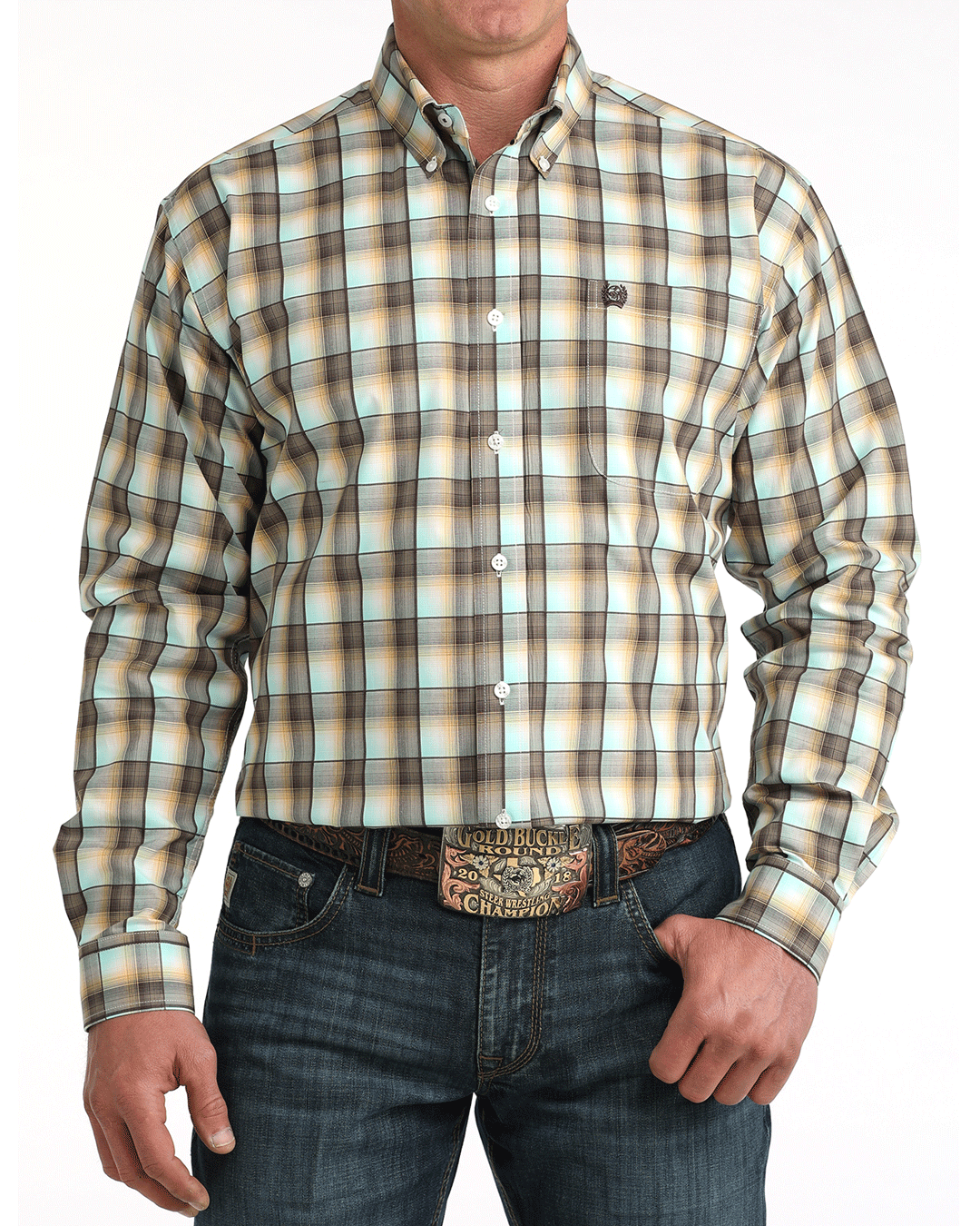 Men's Classic Fit Button-Down Western Shirt
