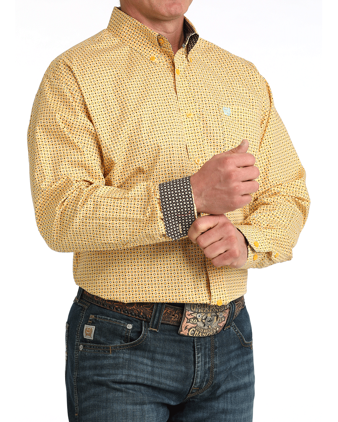 Men's Stretch Classic Fit Button-Down Western Shirt