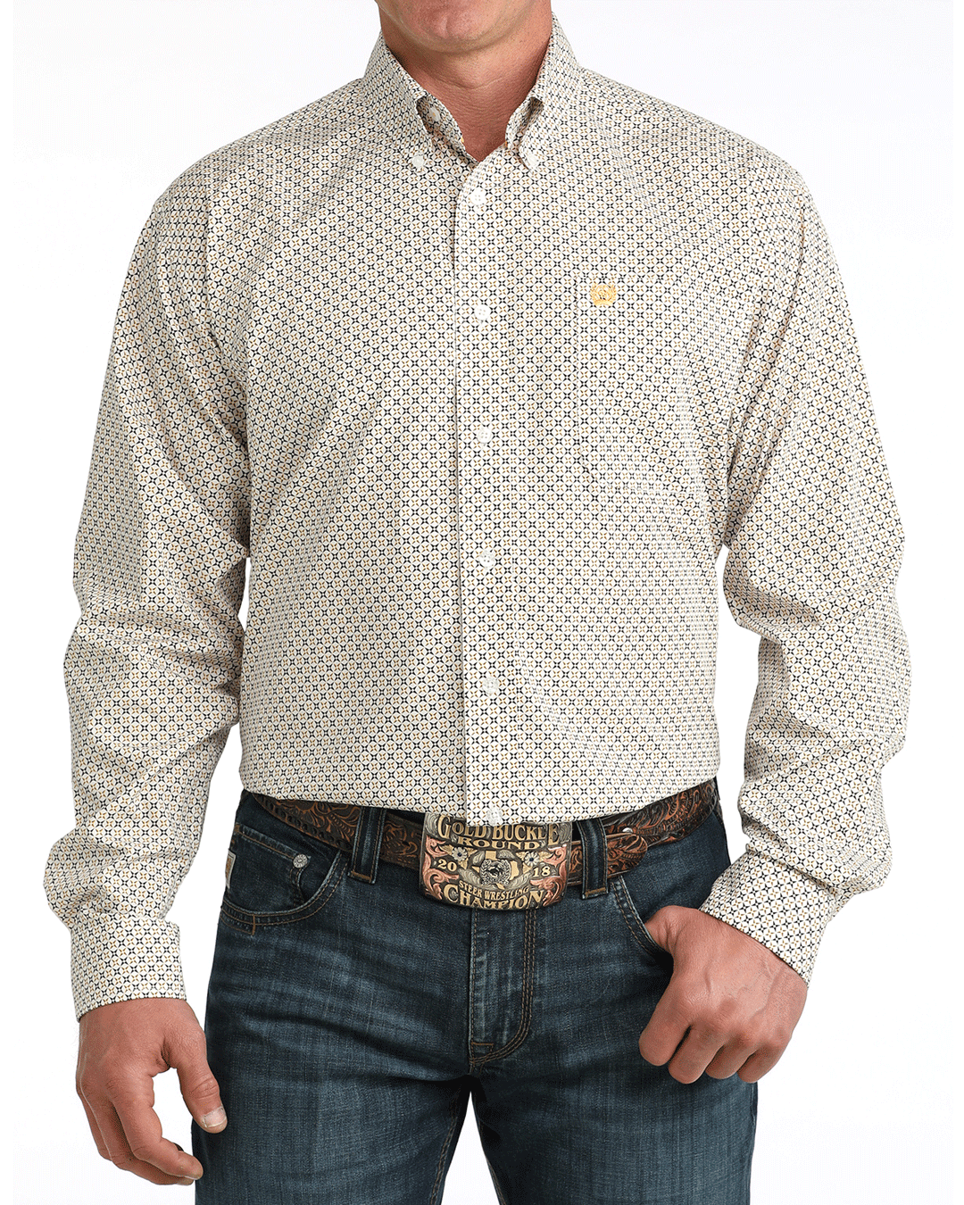Men's Classic Fit Button-Down Western Shirt