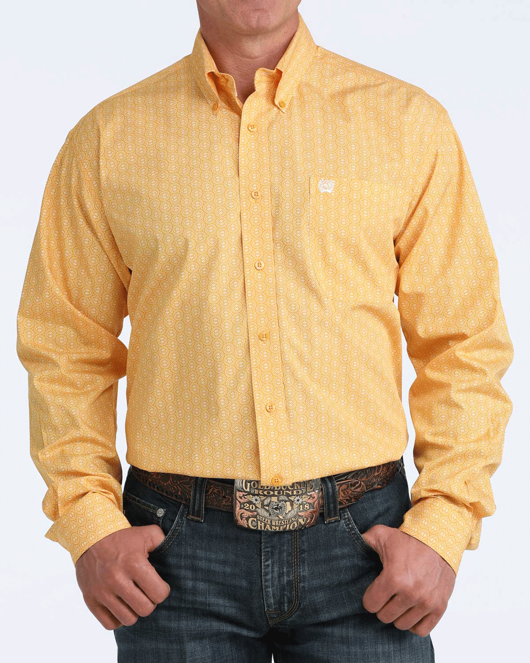 Men's Classic Fit Button-Down Western Shirt