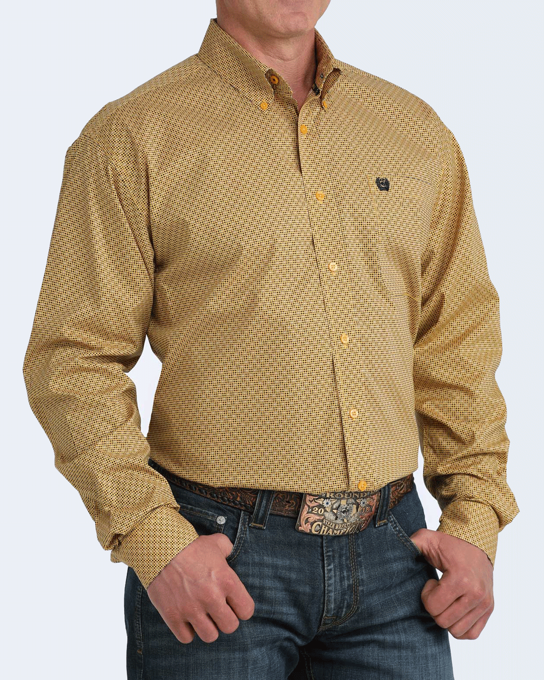 Men's Stretch Classic Fit Button-Down Western Shirt