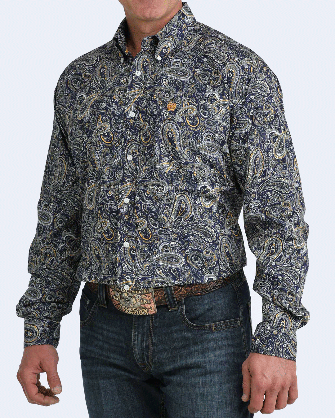 Men's Classic Fit Button-Down Western Shirt