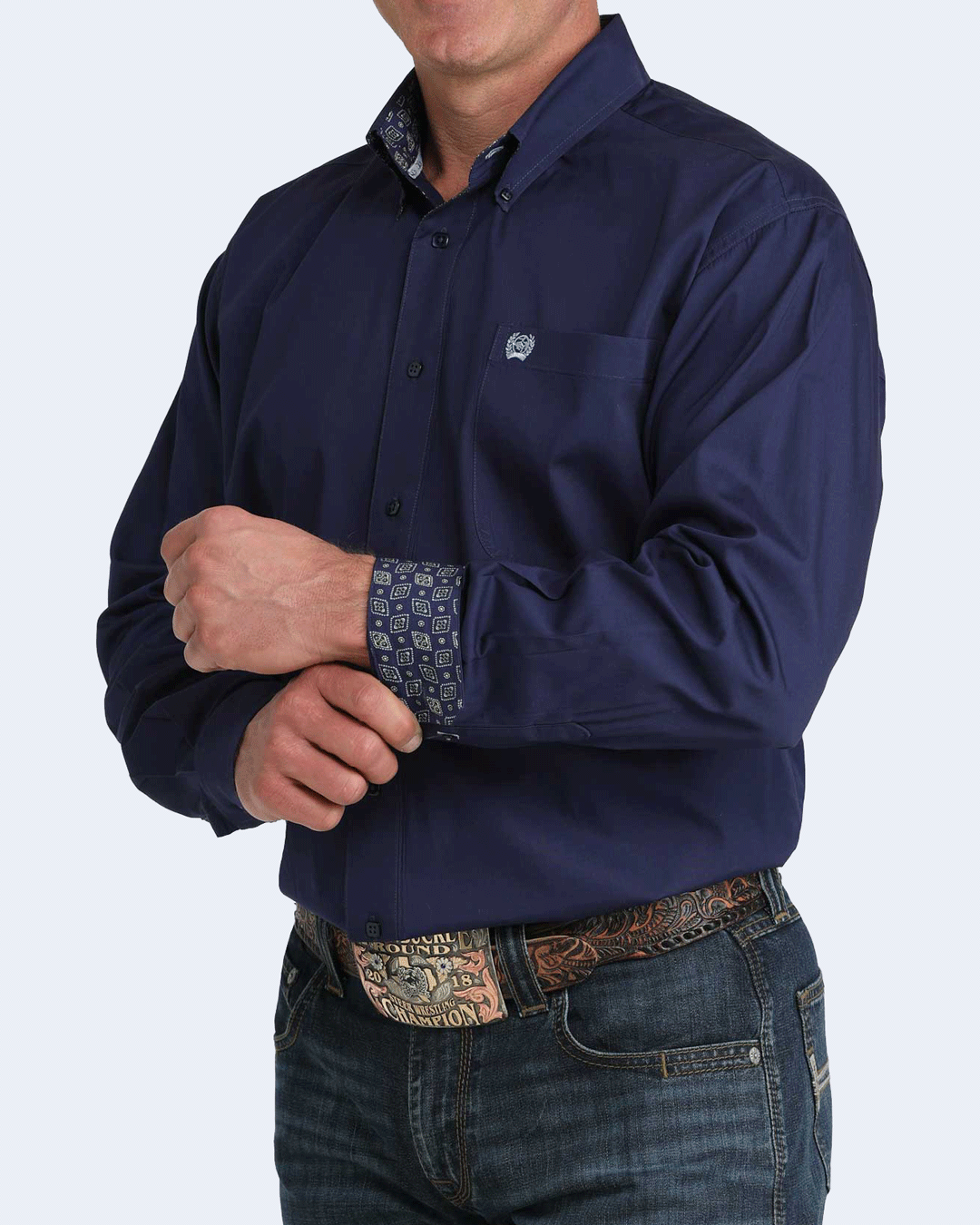 Men's Classic Fit Button-Down Western Shirt