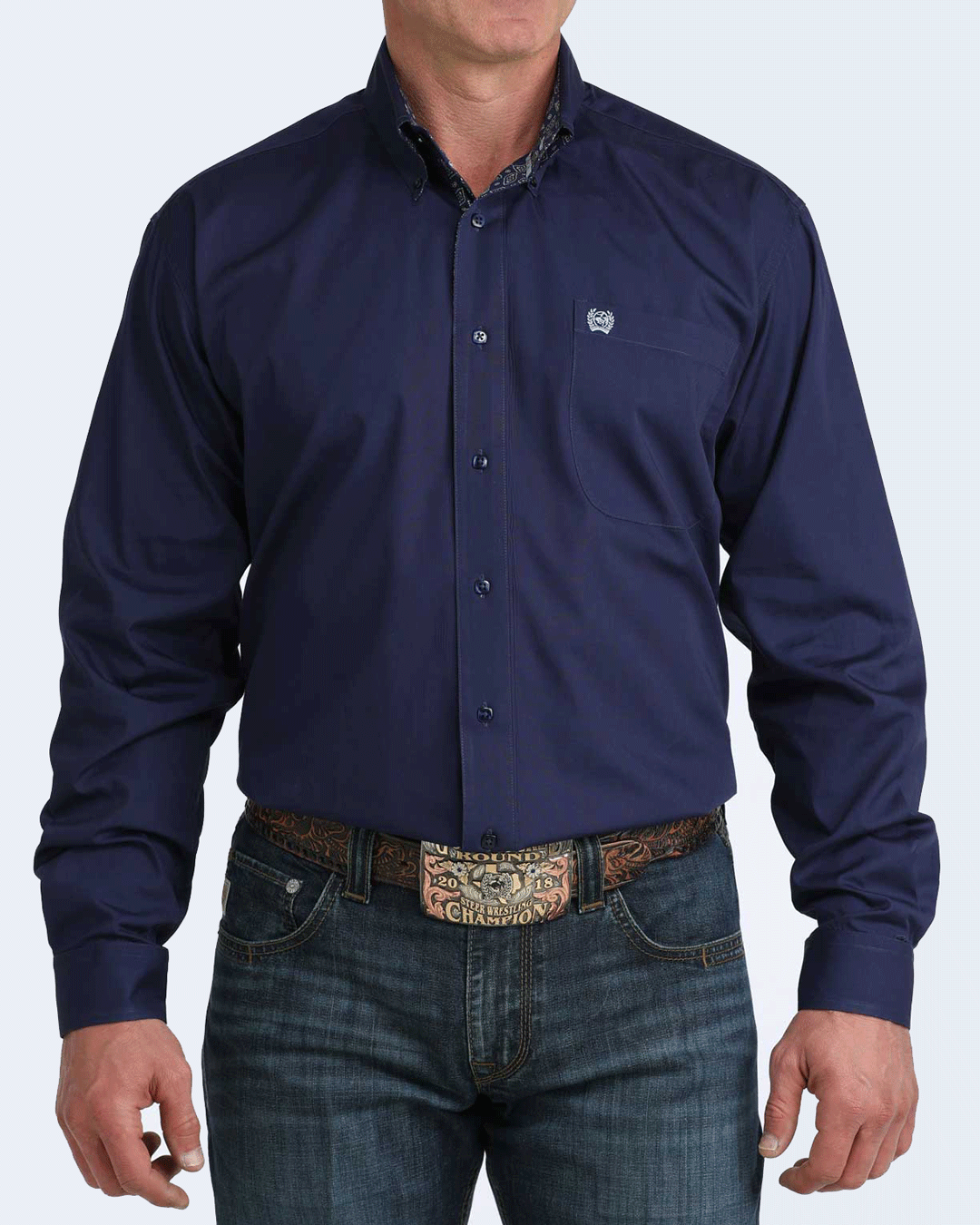 Men's Classic Fit Button-Down Western Shirt