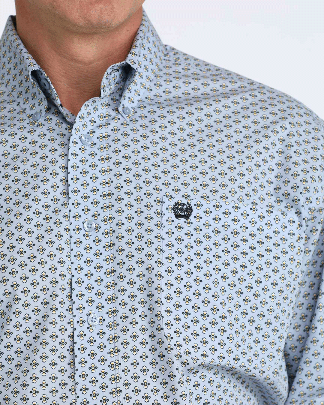 Men's Classic Fit Button-Down Western Shirt