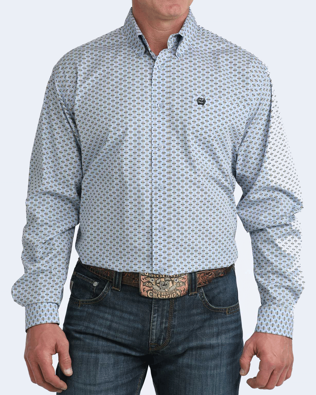 Men's Classic Fit Button-Down Western Shirt