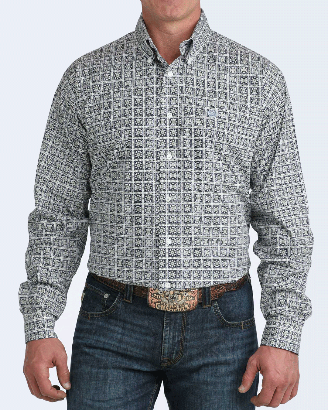 Men's Classic Fit Button-Down Western Shirt