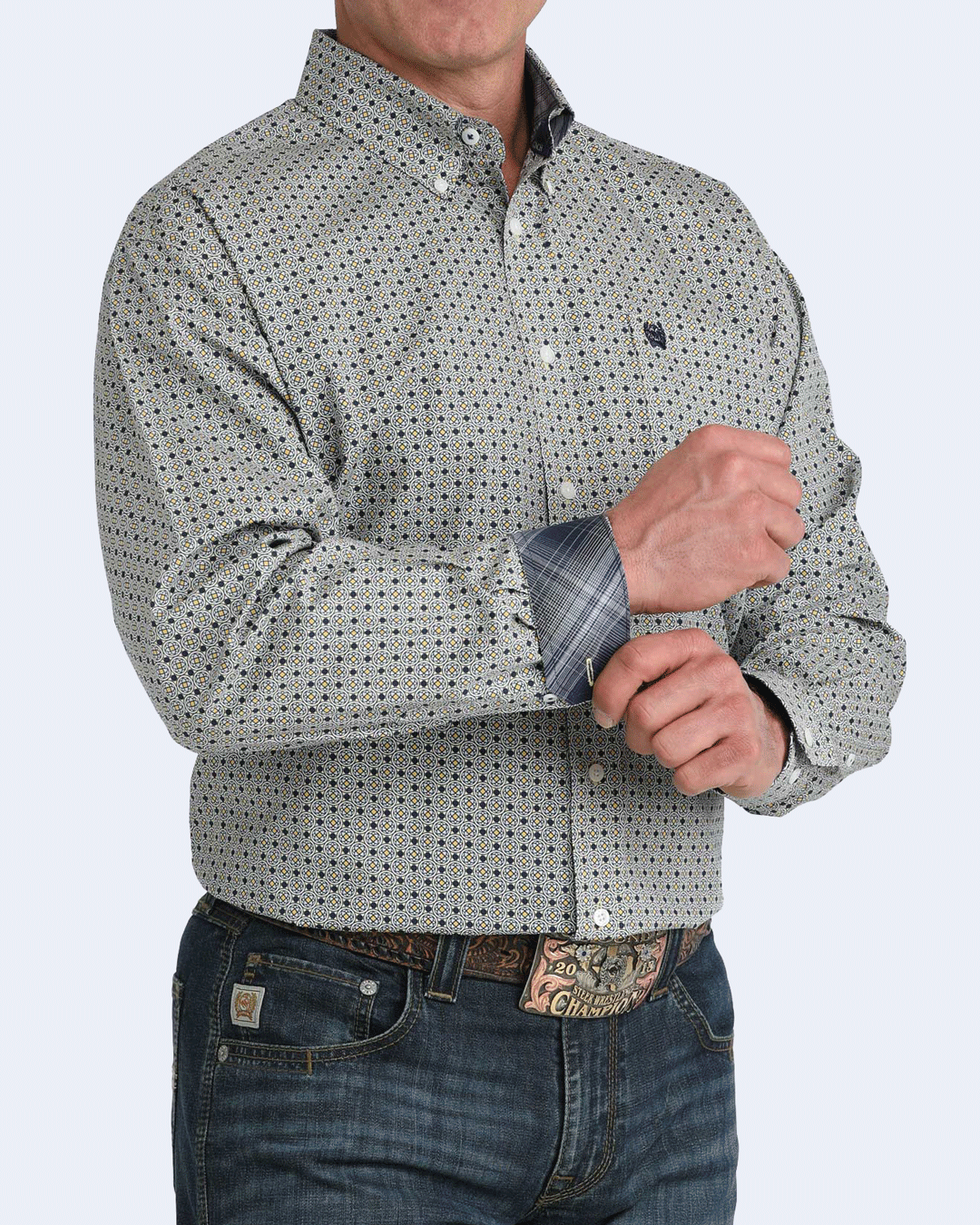 Men's Classic Fit Button-Down Western Shirt