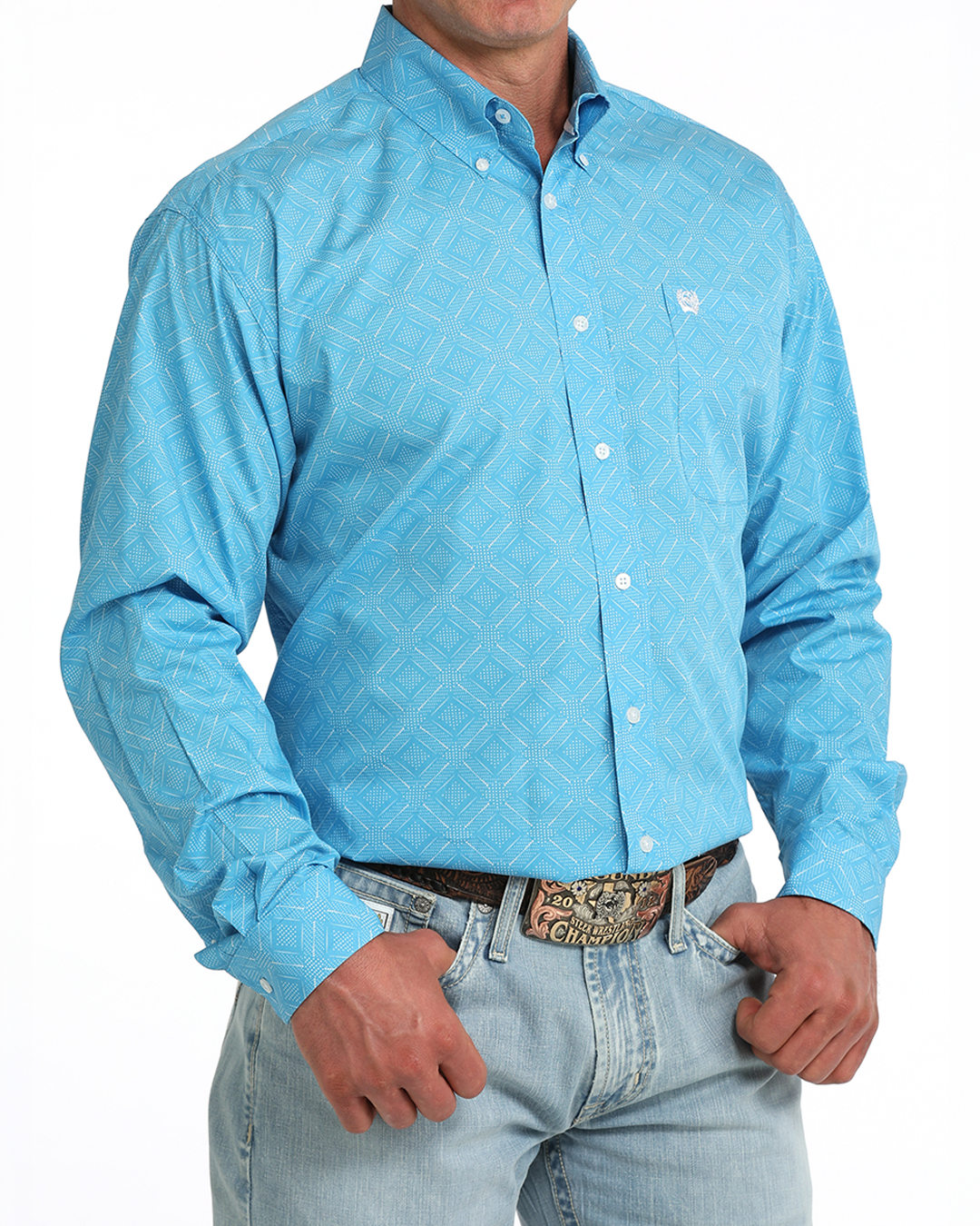 Men's Classic Fit Button-Down Western Shirt