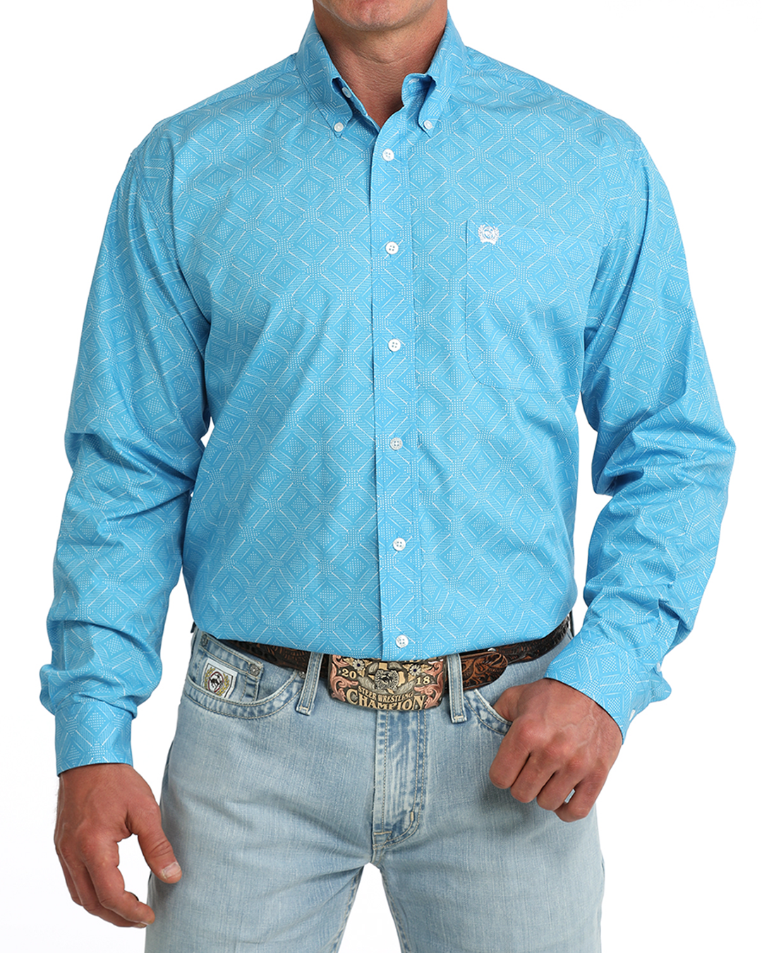 Men's Classic Fit Button-Down Western Shirt
