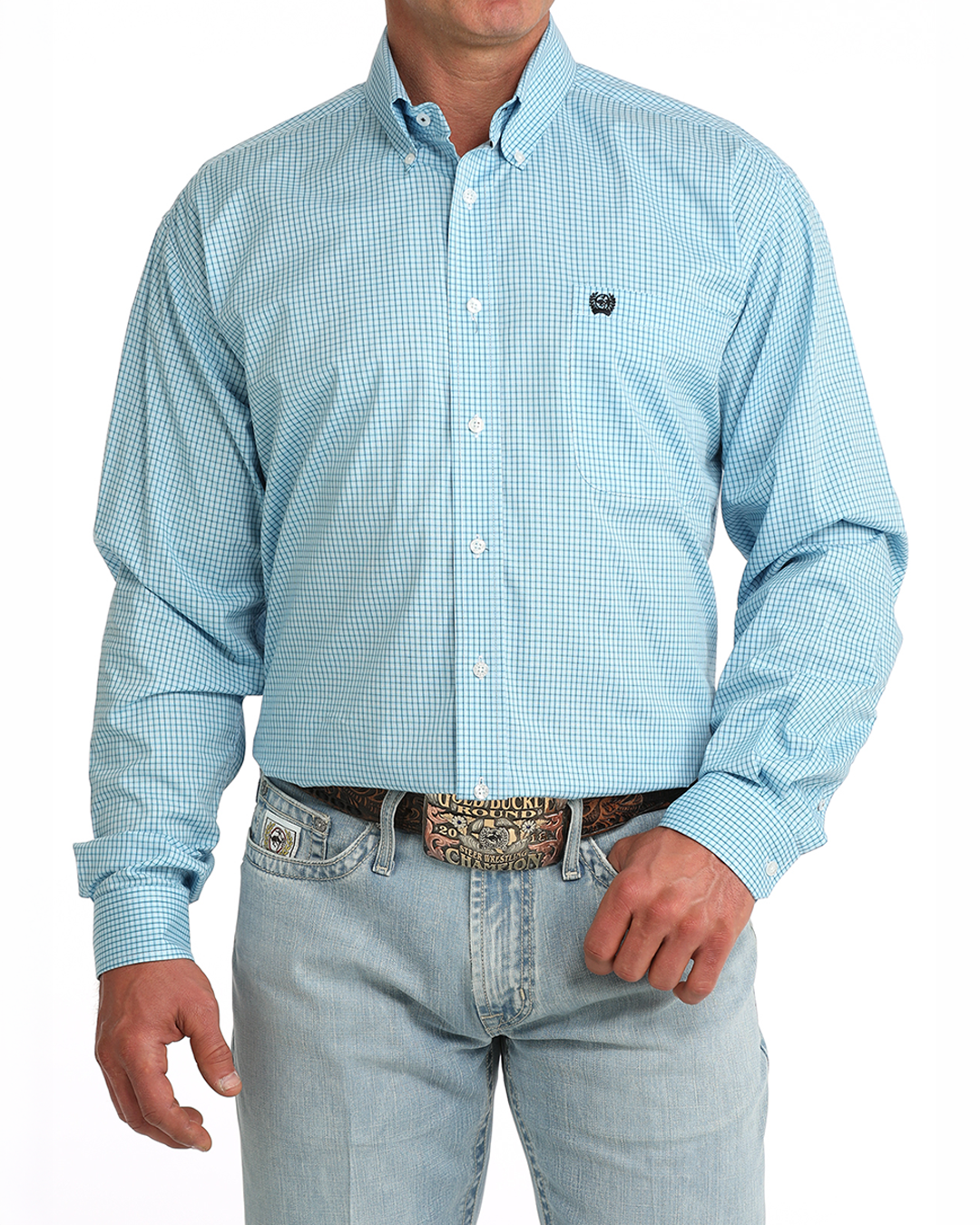Men's Stretch Classic Fit Button-Down Western Shirt