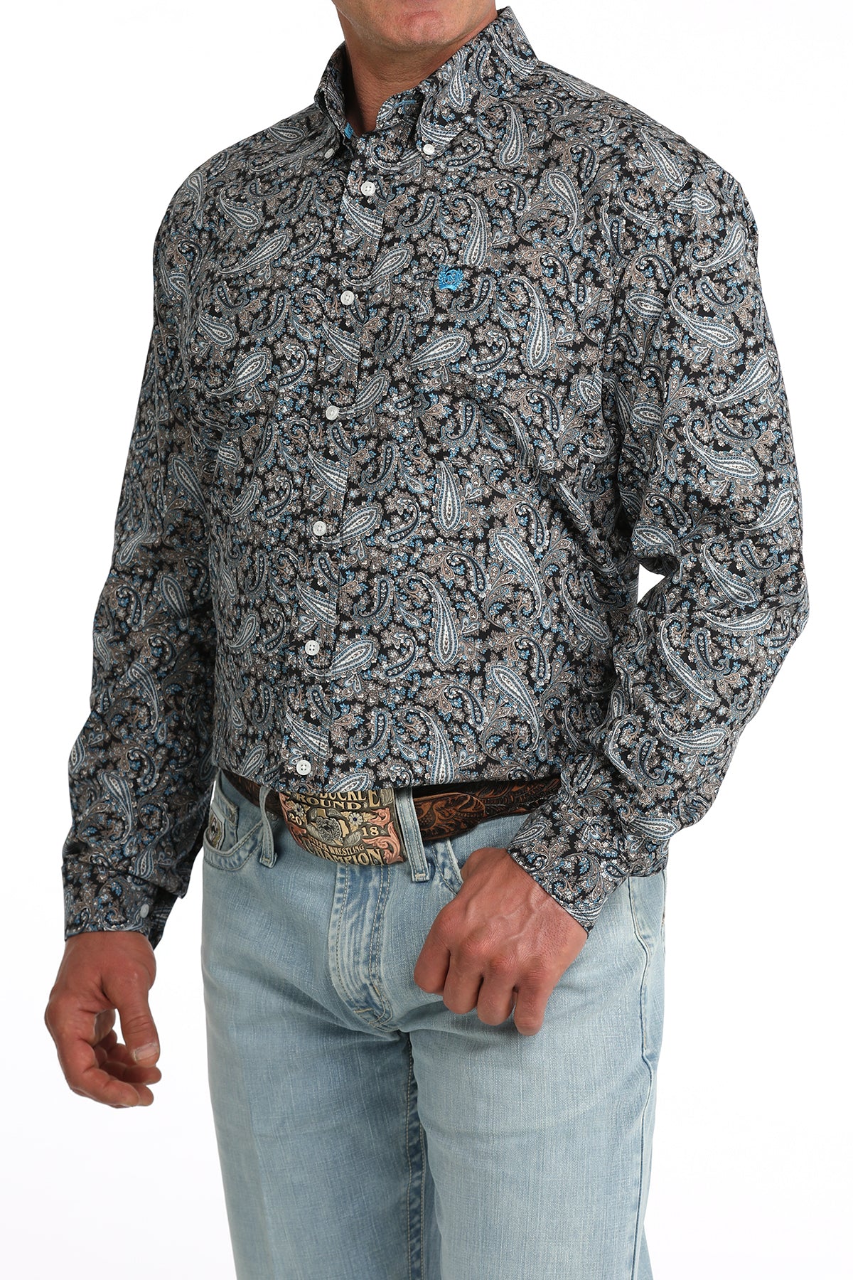 Men's Classic Fit Button-Down Western Shirt
