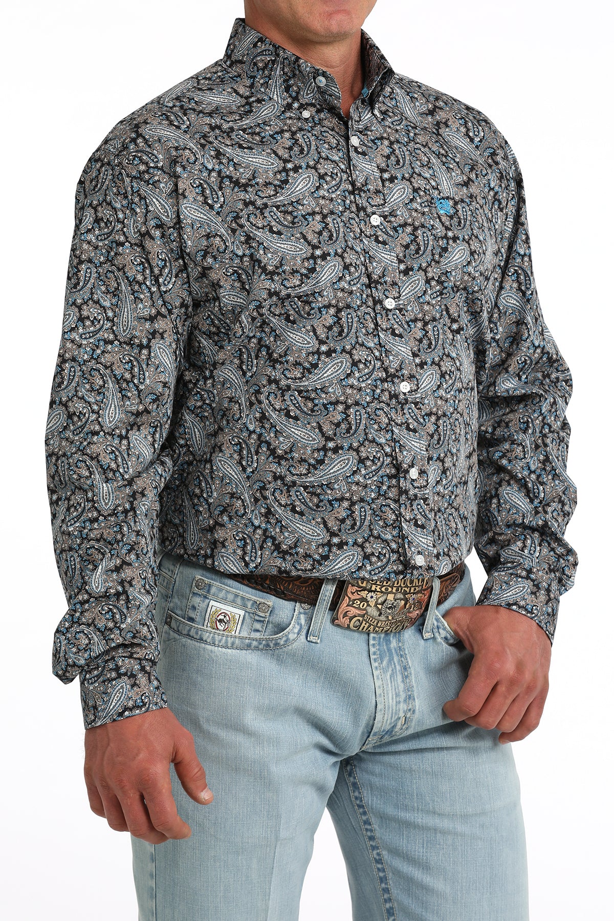 Men's Classic Fit Button-Down Western Shirt