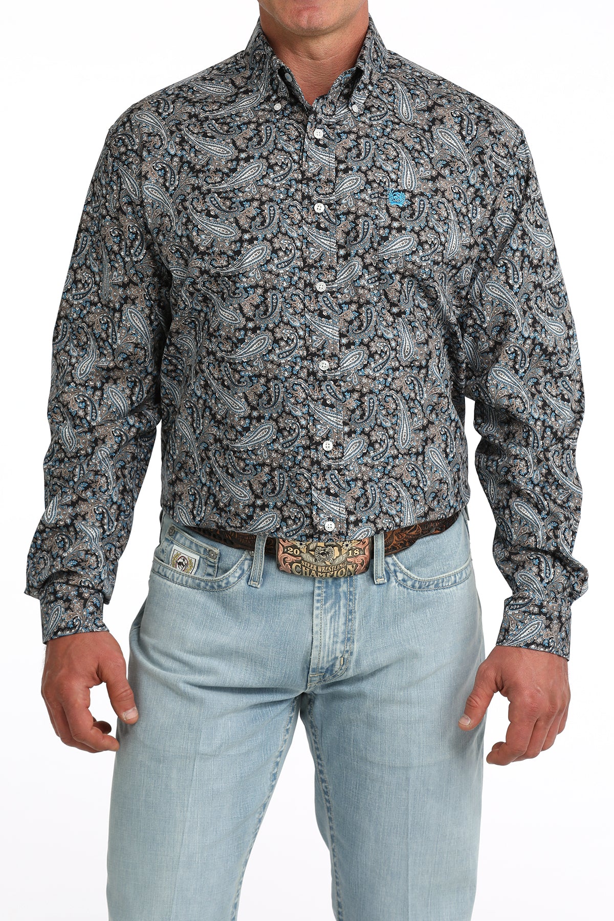 Men's Classic Fit Button-Down Western Shirt