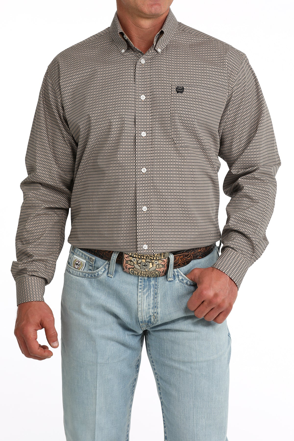 Men's Classic Fit Button-Down Western Shirt