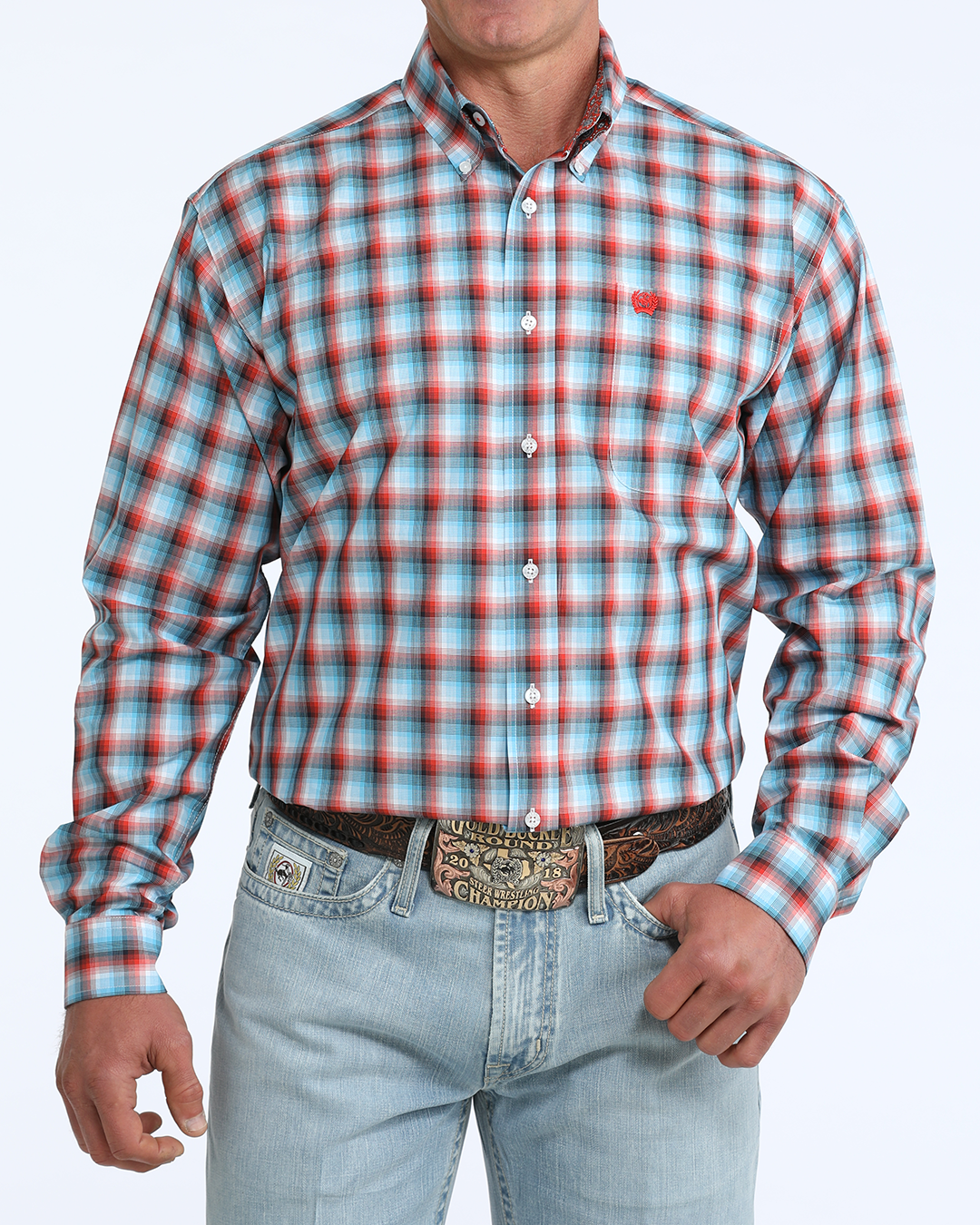 Men's Classic Fit Button-Down Western Shirt