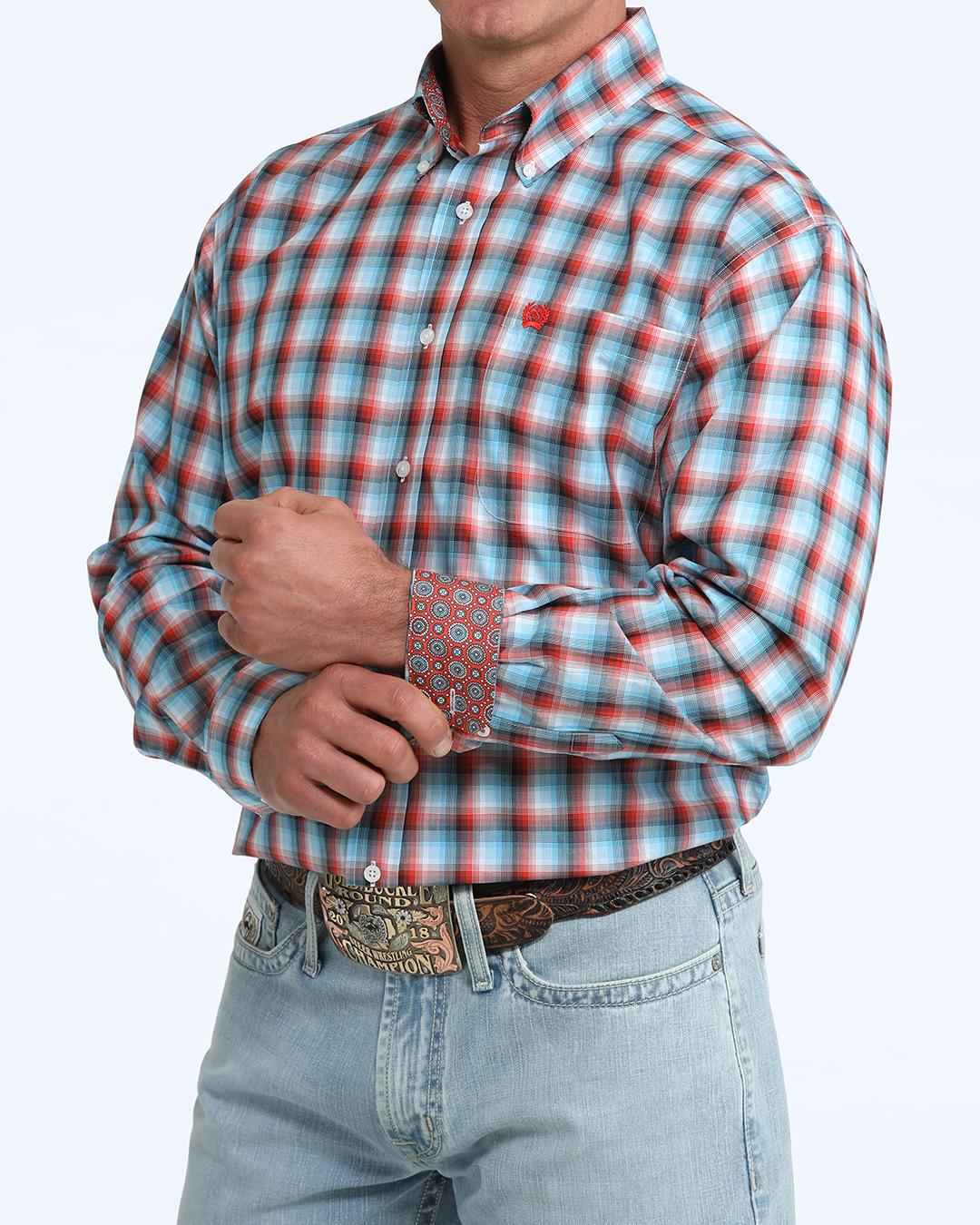 Men's Classic Fit Button-Down Western Shirt