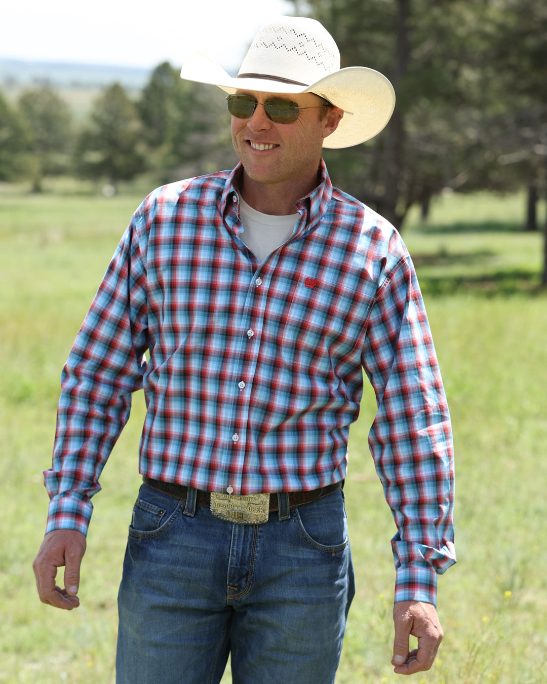 Men's Classic Fit Button-Down Western Shirt