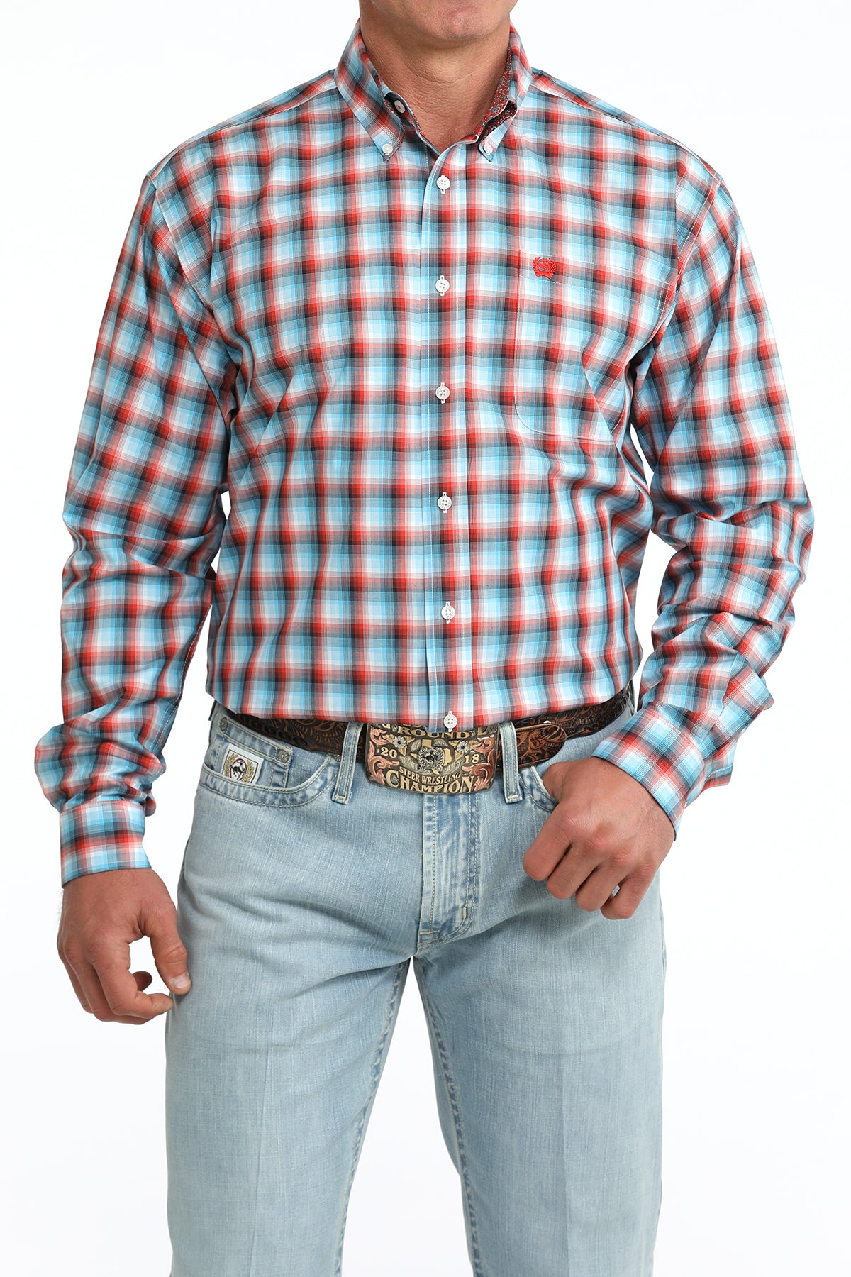 Men's Classic Fit Button-Down Western Shirt