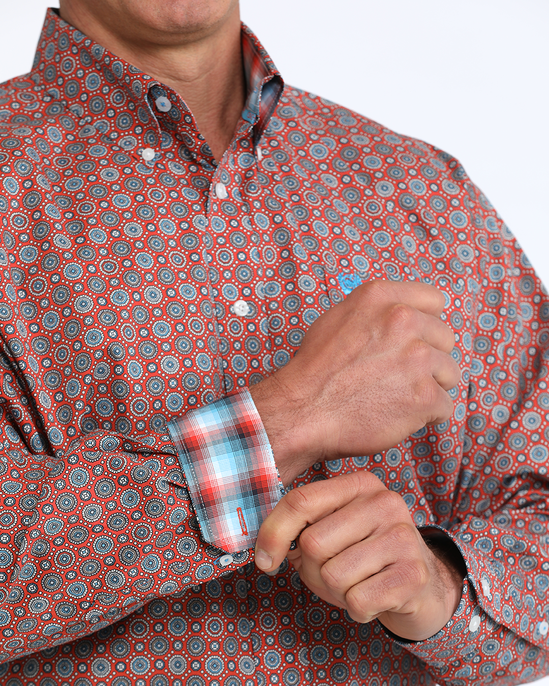 Men's Stretch Classic Fit Button-Down Western Shirt