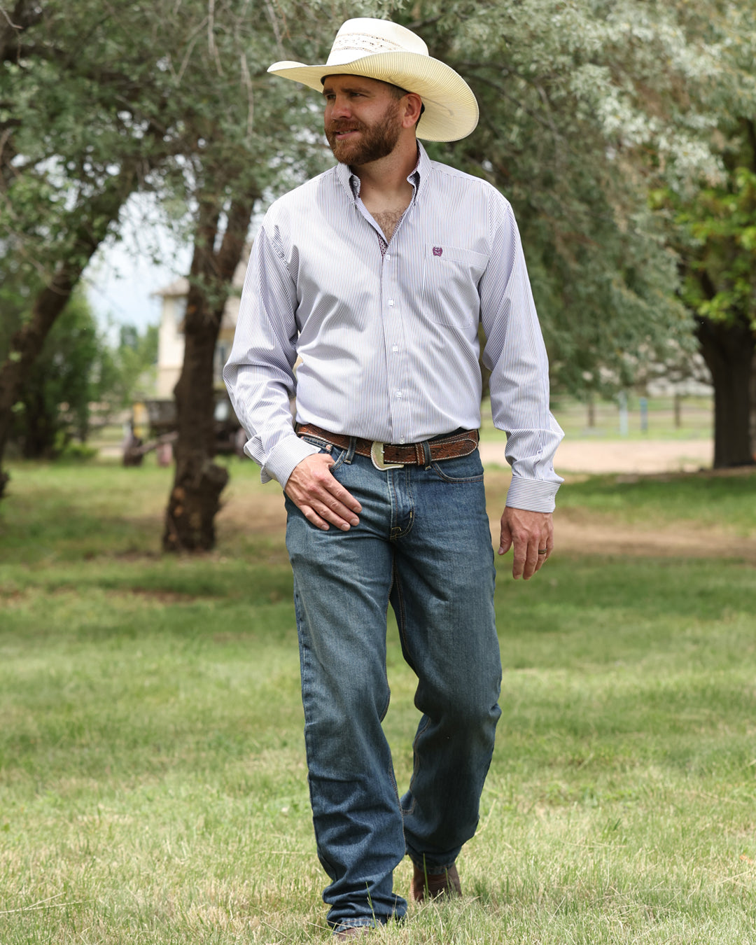 Men’s TENCEL™ Classic Fit Button-Down Western Shirt
