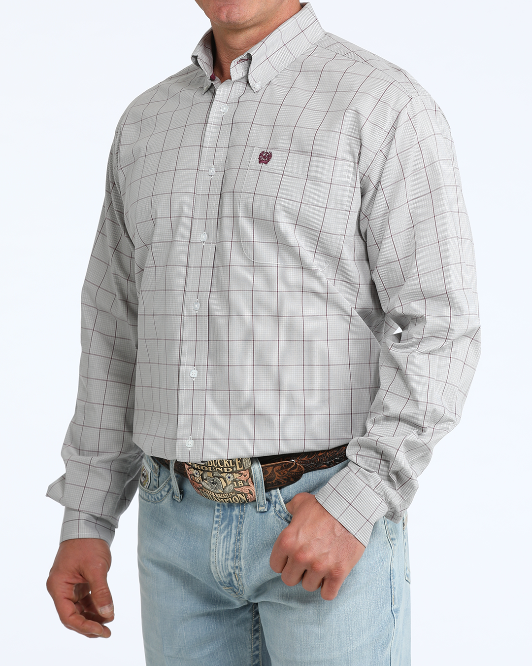 Men's Stretch Classic Fit Button-Down Western Shirt