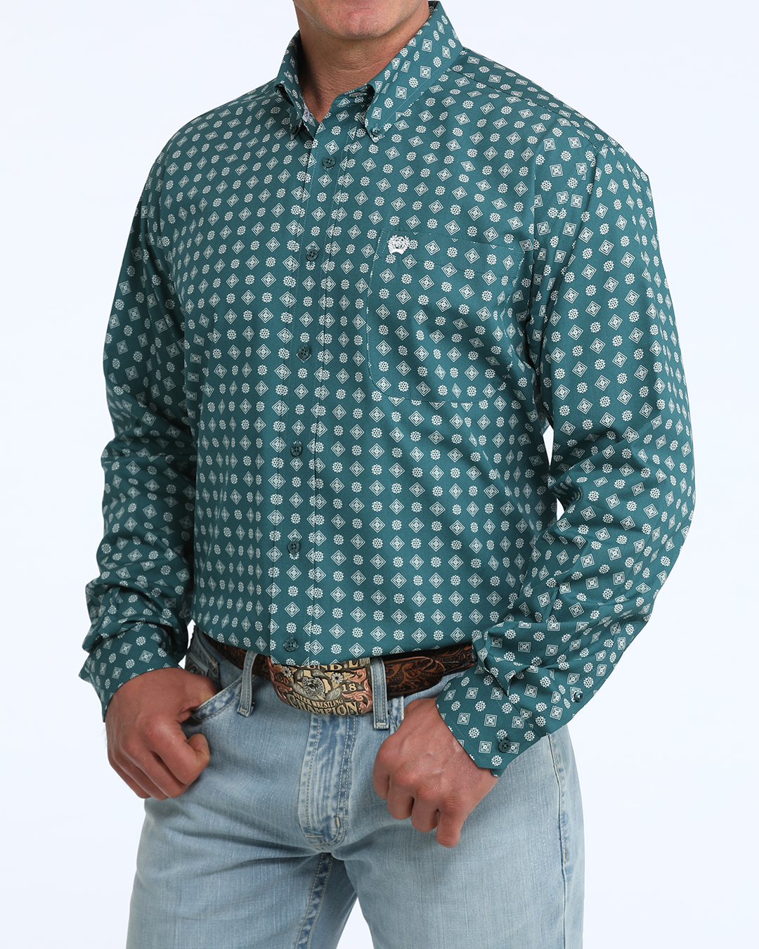 Men's Classic Fit Button-Down Western Shirt