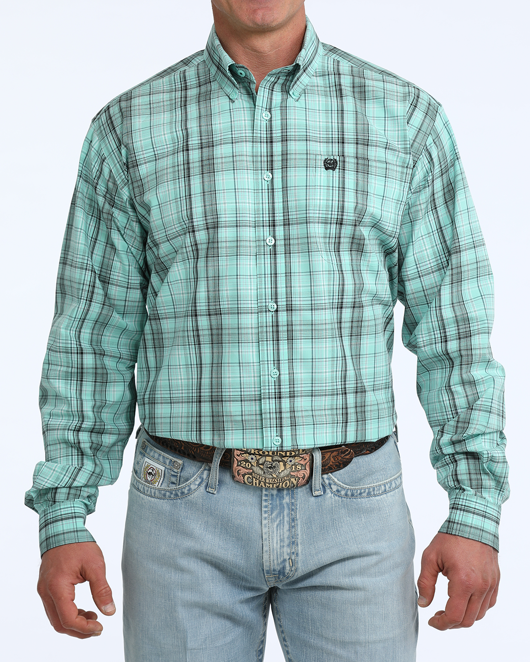 Men's Classic Fit Button-Down Western Shirt