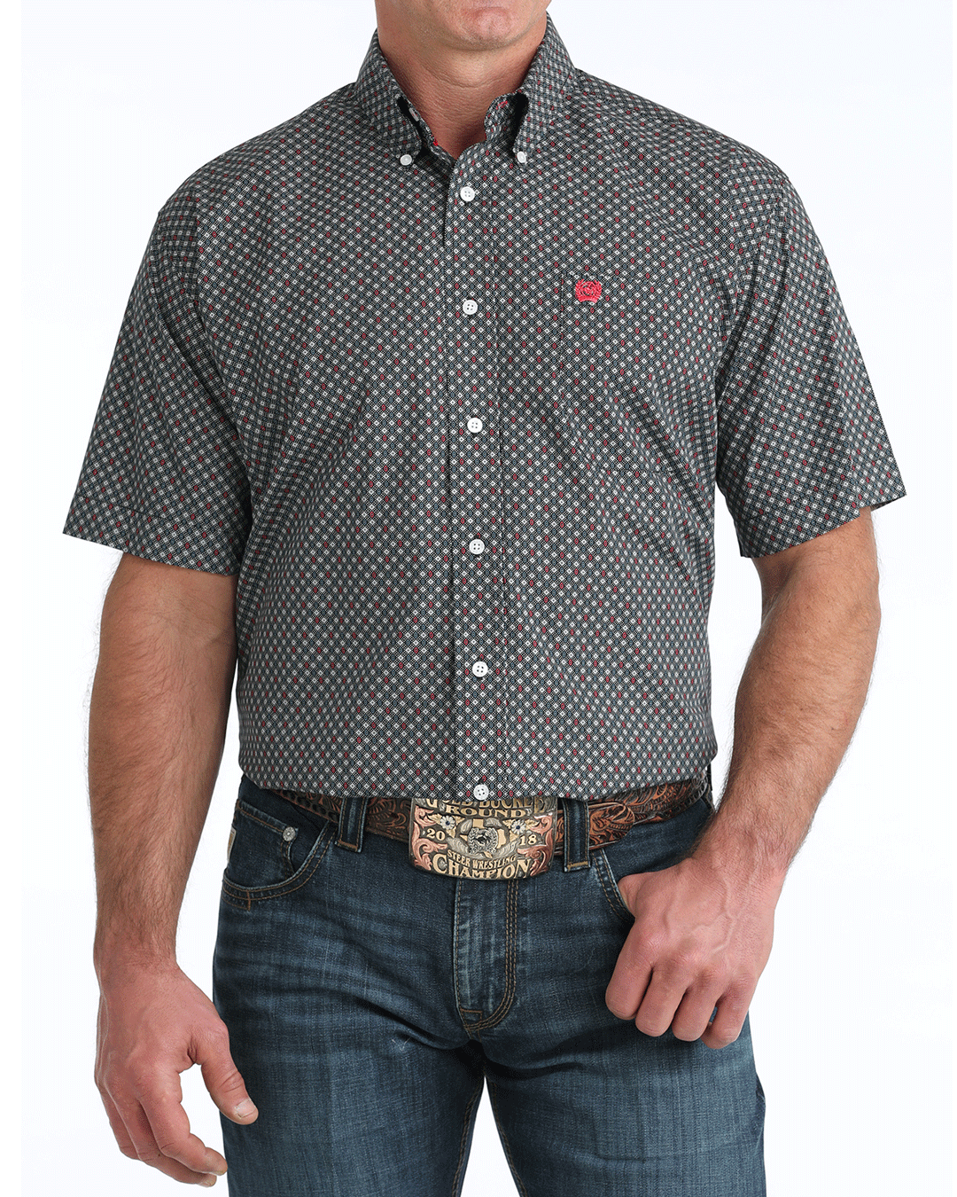 Men's Classic Fit Button-Down Western Shirt