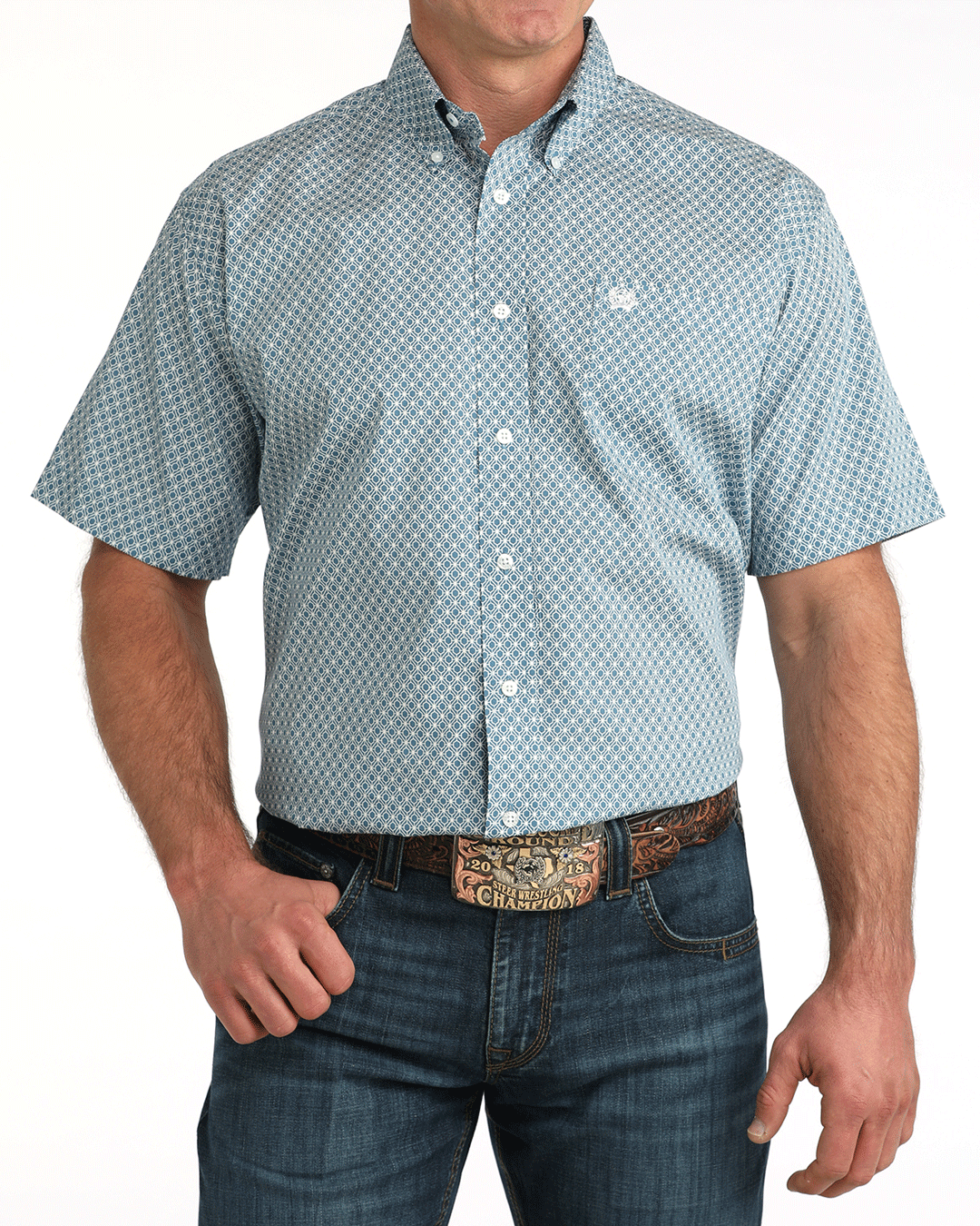 Men's Classic Fit Button-Down Western Shirt
