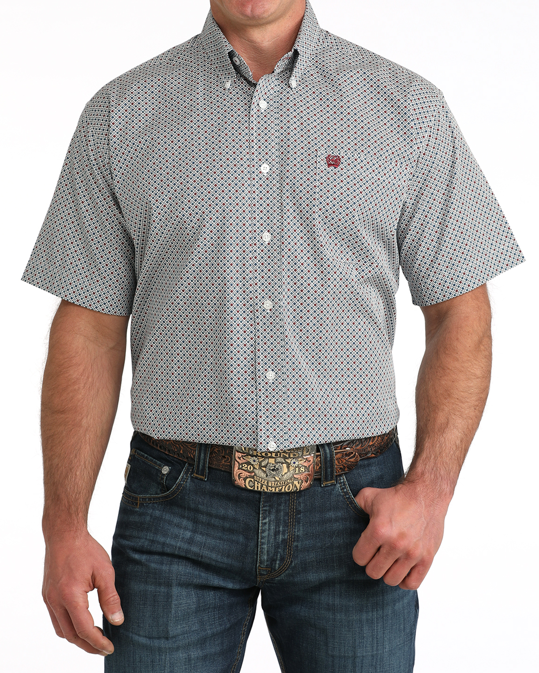 Men's Classic Fit Button-Down Western Shirt