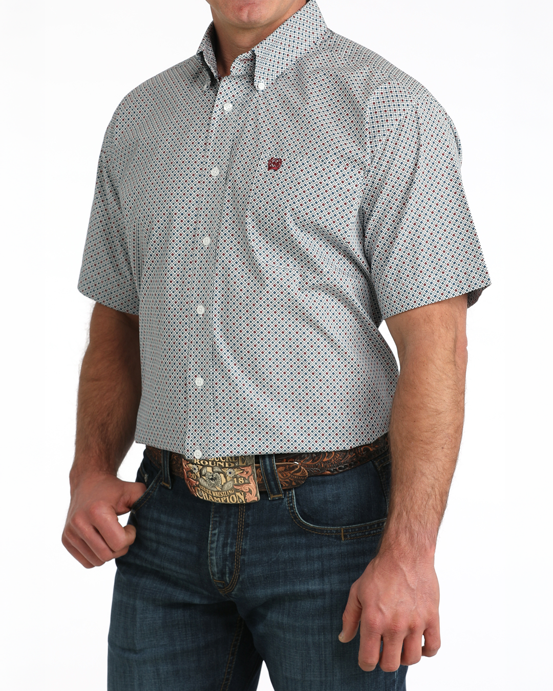 Men's Classic Fit Button-Down Western Shirt