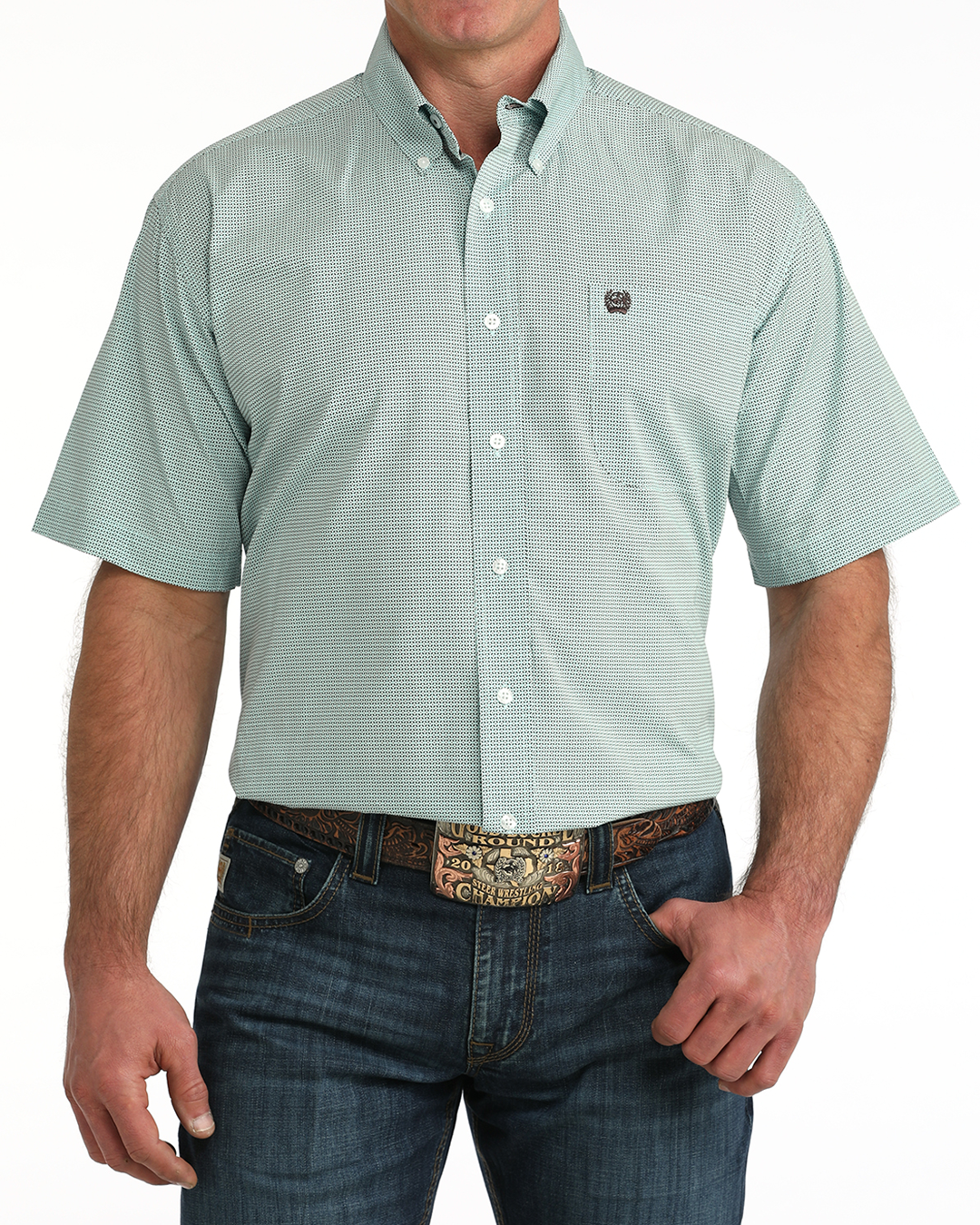 Men's Classic Fit Button-Down Western Shirt