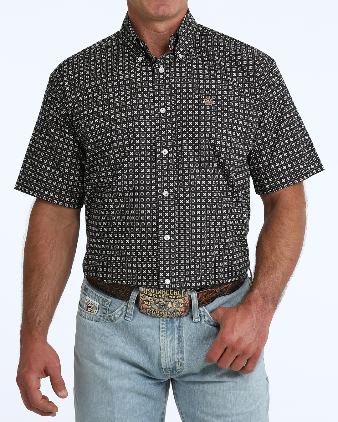 Men's Classic Fit Button-Down Western Shirt