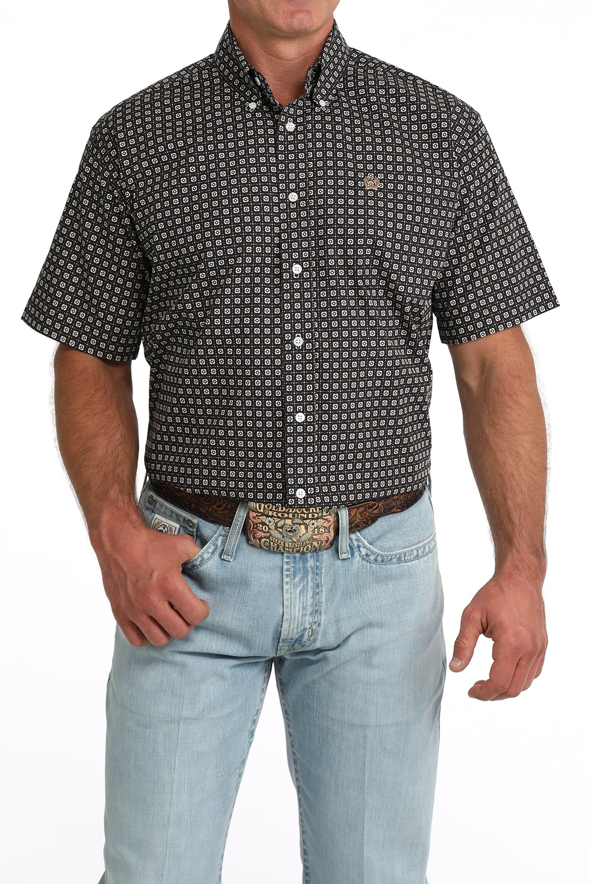 Men's Classic Fit Button-Down Western Shirt