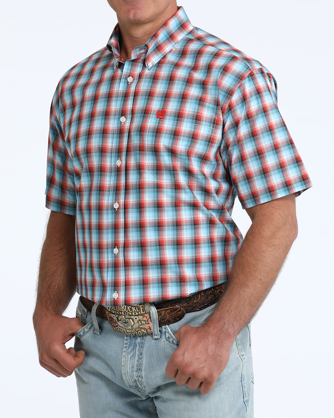 Men's Classic Fit Button-Down Western Shirt