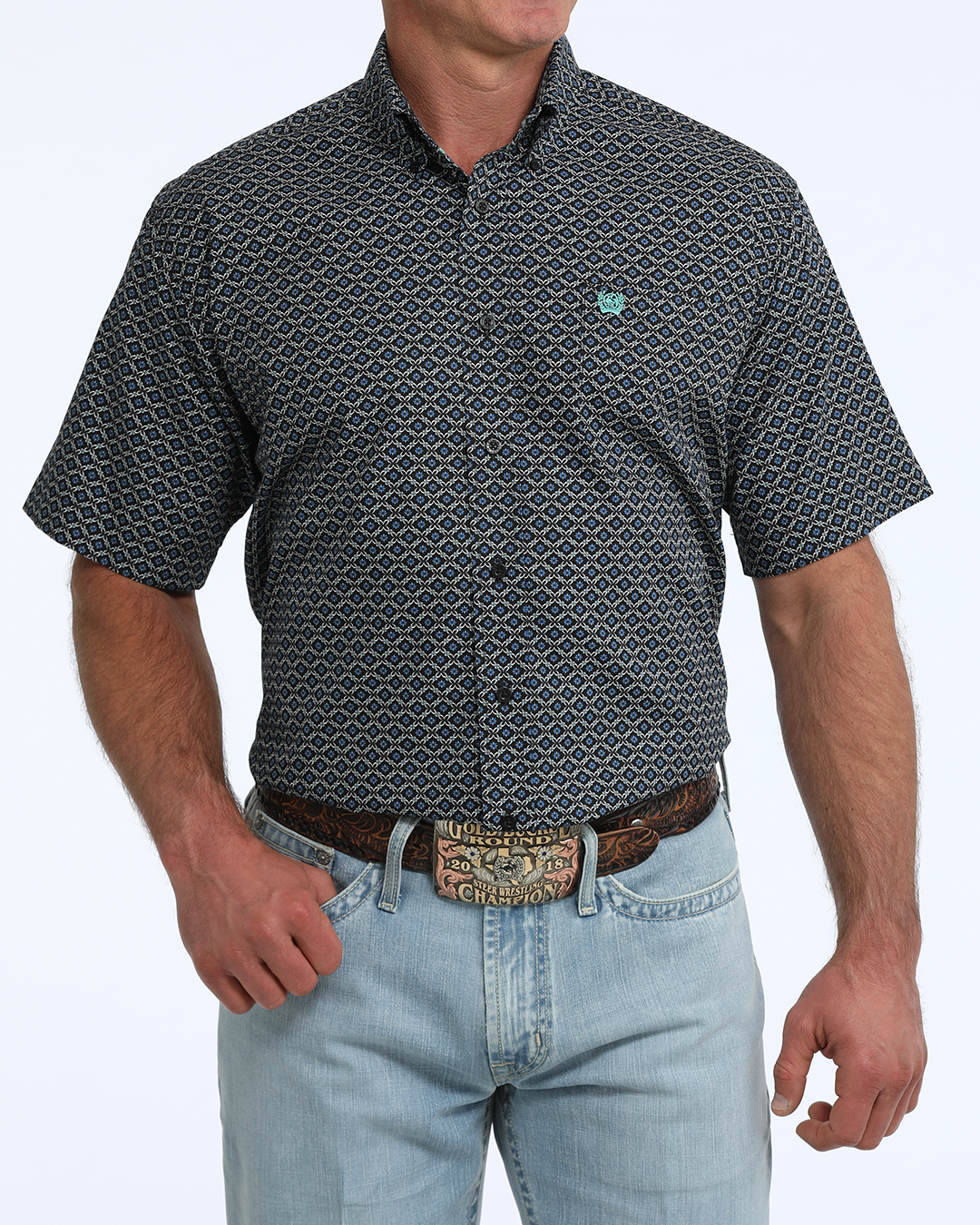 Men's Classic Fit Button-Down Western Shirt