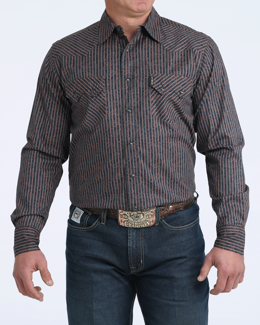 Men’s Modern Fit Snap Front Western Shirt