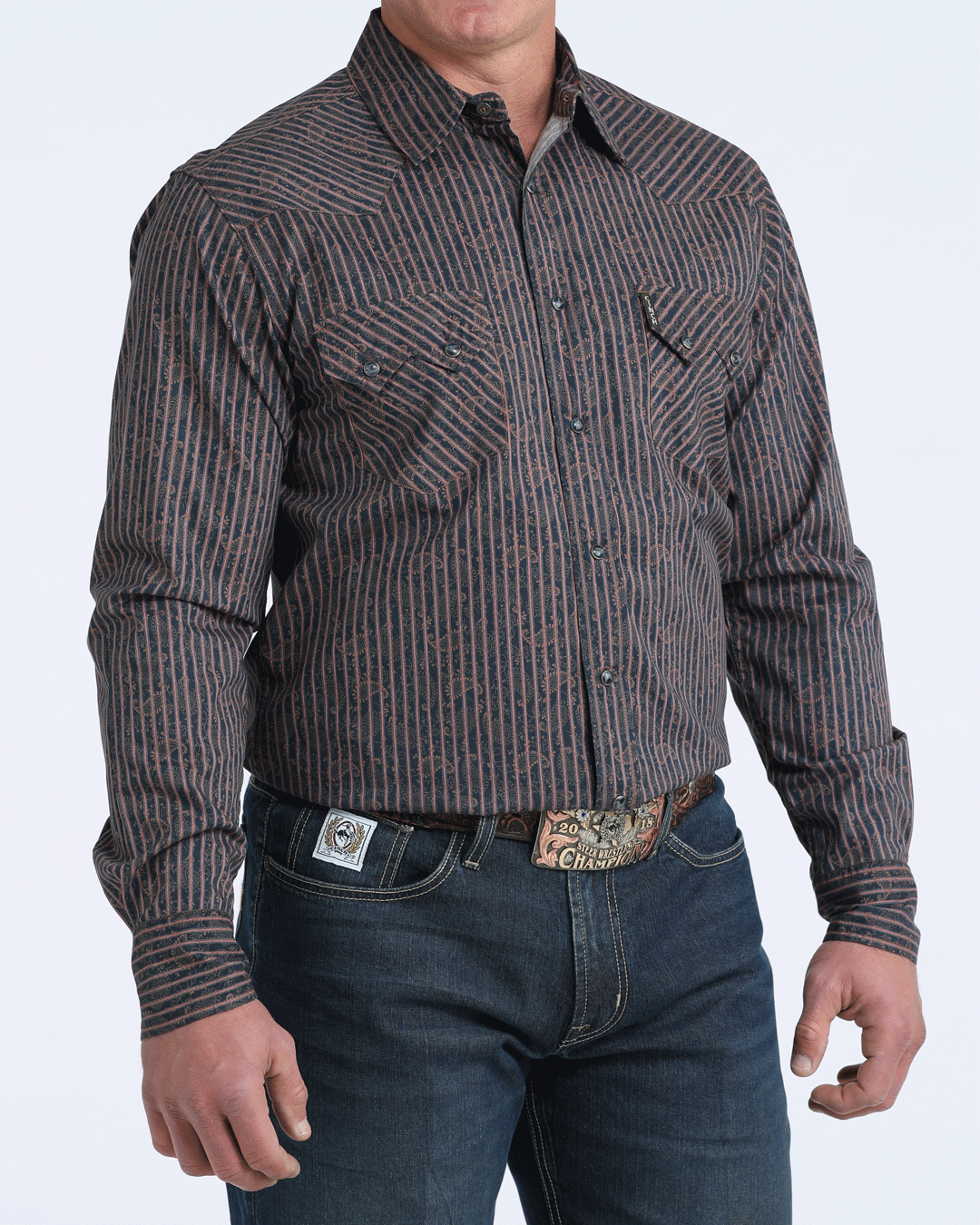 Men’s Modern Fit Snap Front Western Shirt