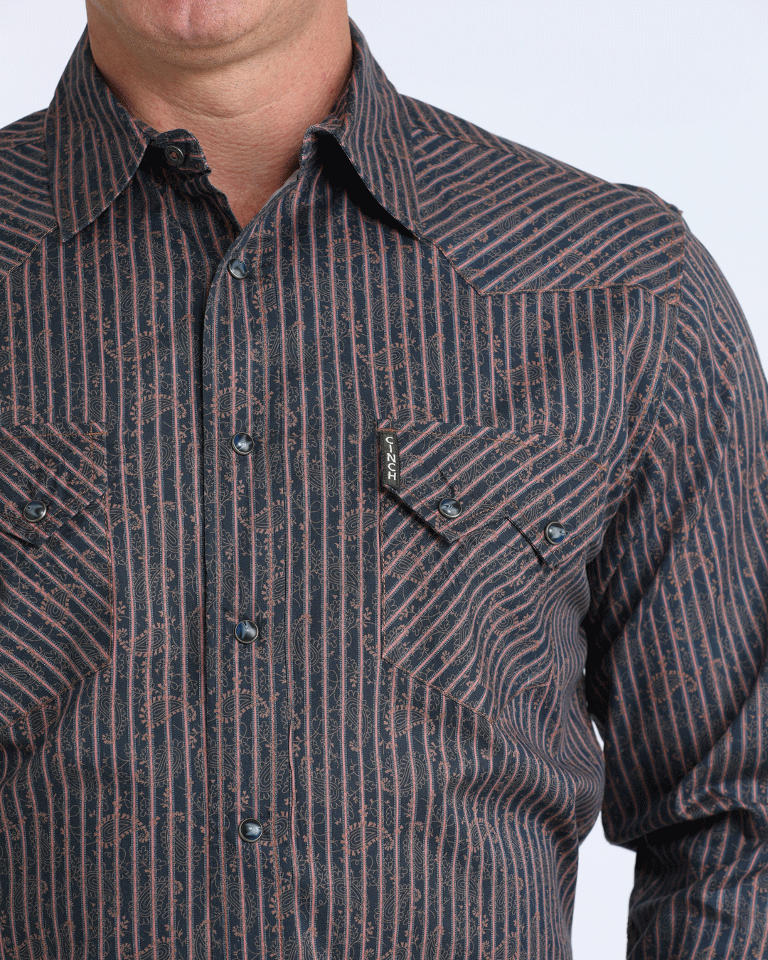 Men’s Modern Fit Snap Front Western Shirt