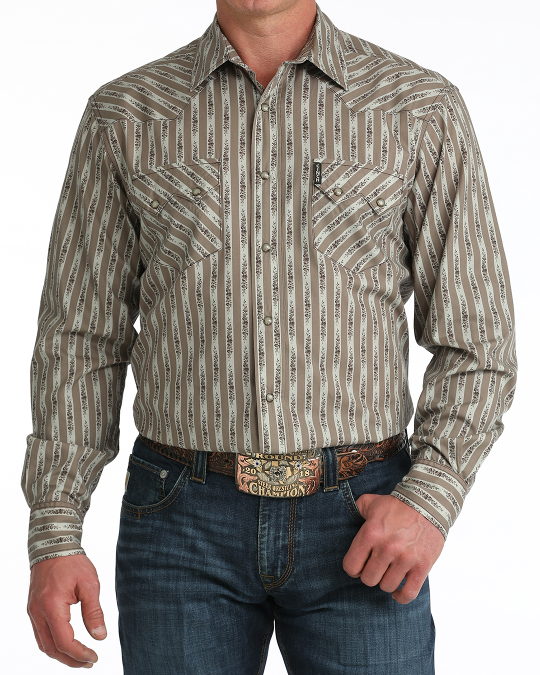 8YARDS Men’s MODE SHAPE Men's Modern Fit Snap Front Western Shirt