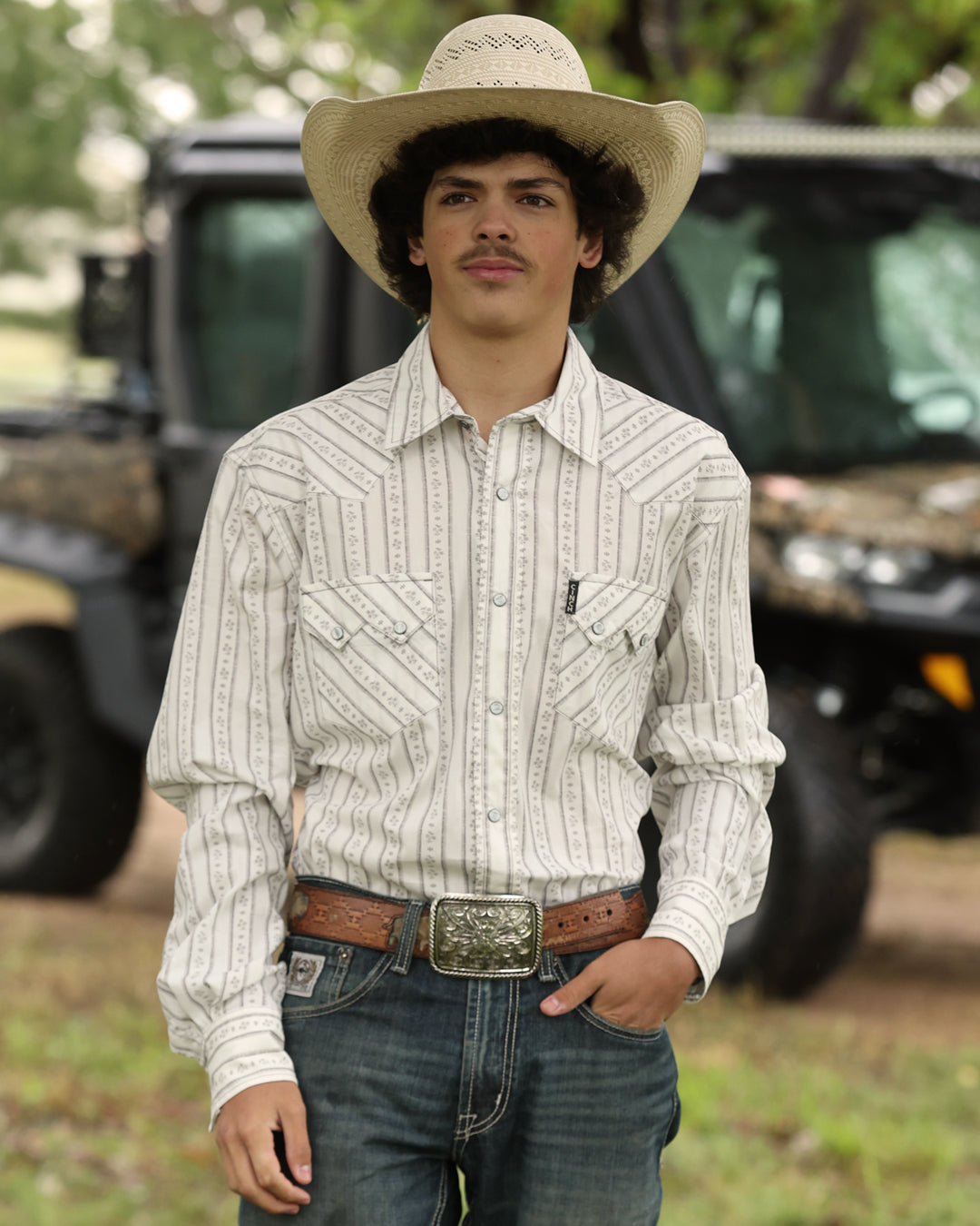 Men’s Modern Fit Snap Front Western Shirt