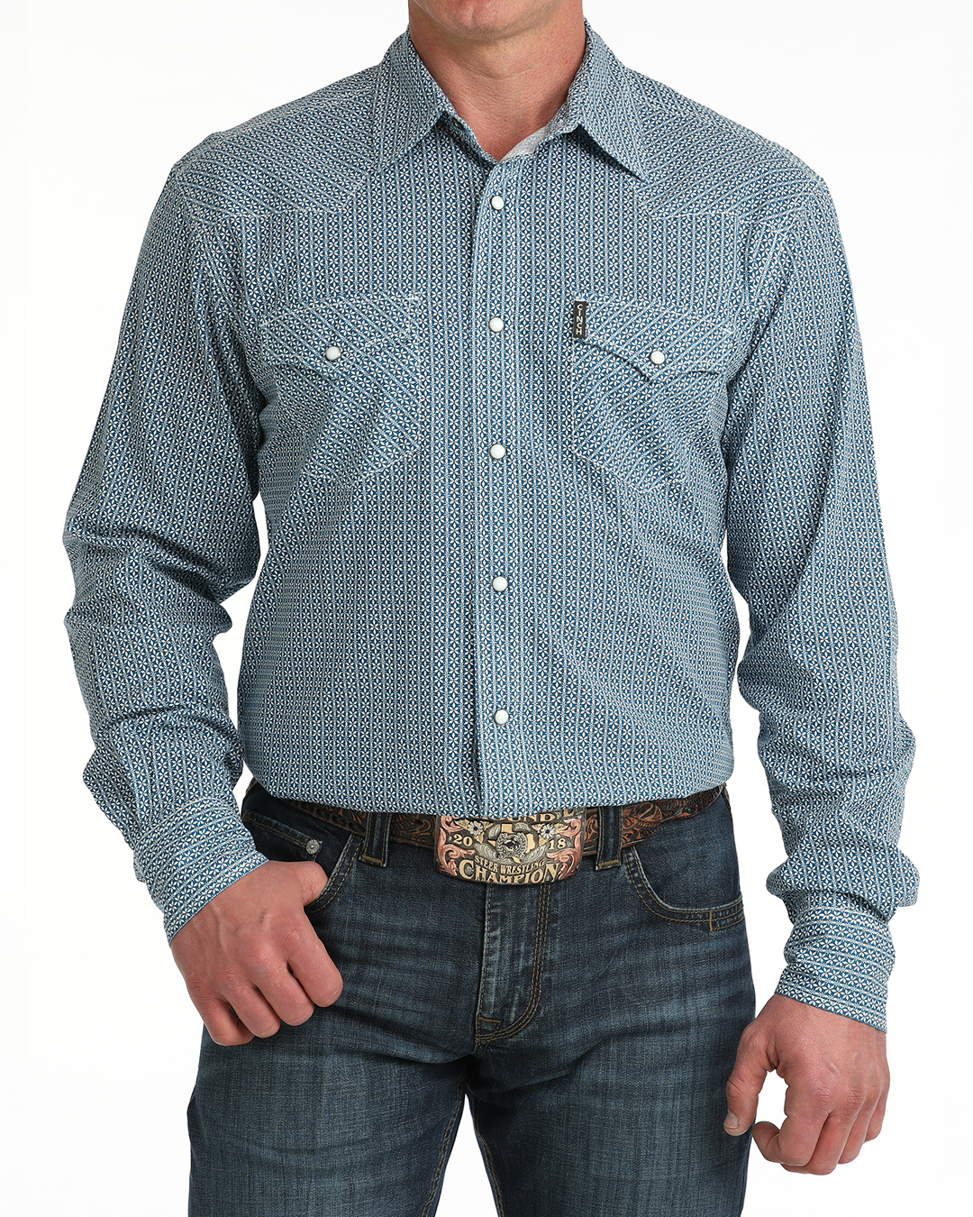 Men’s Modern Fit Snap Front Western Shirt