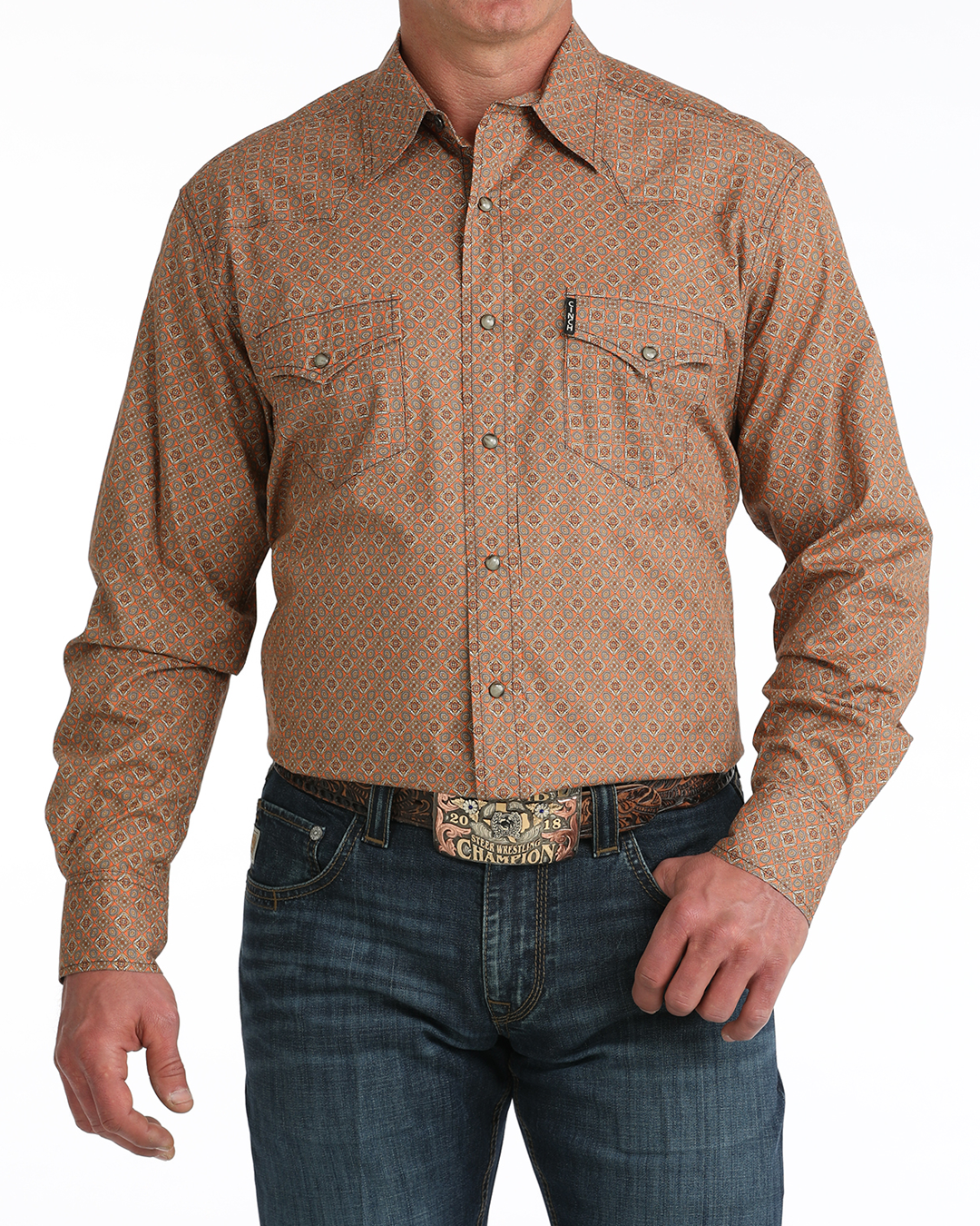 Men’s Modern Fit Snap Front Western Shirt