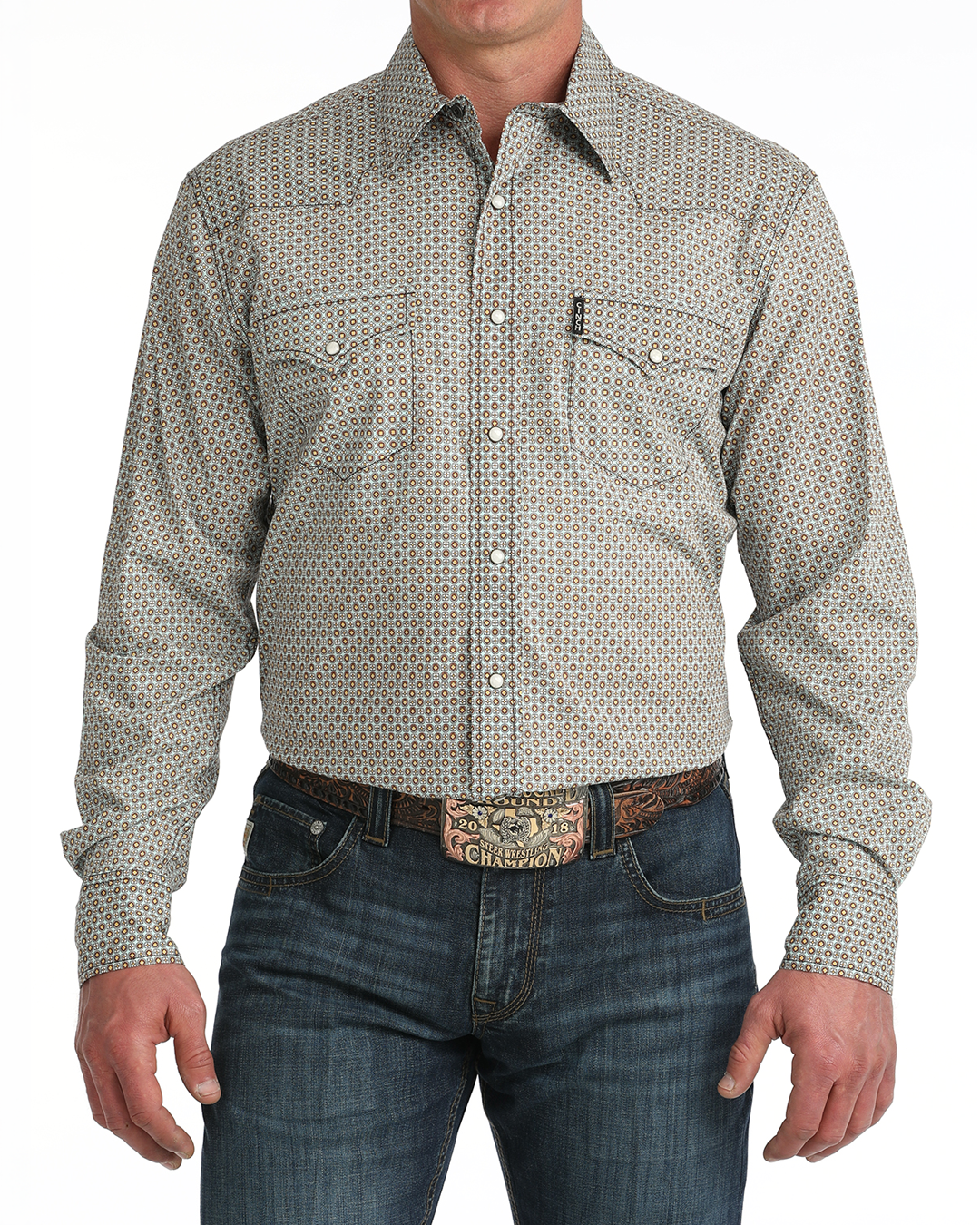 Men’s Modern Fit Snap Front Western Shirt